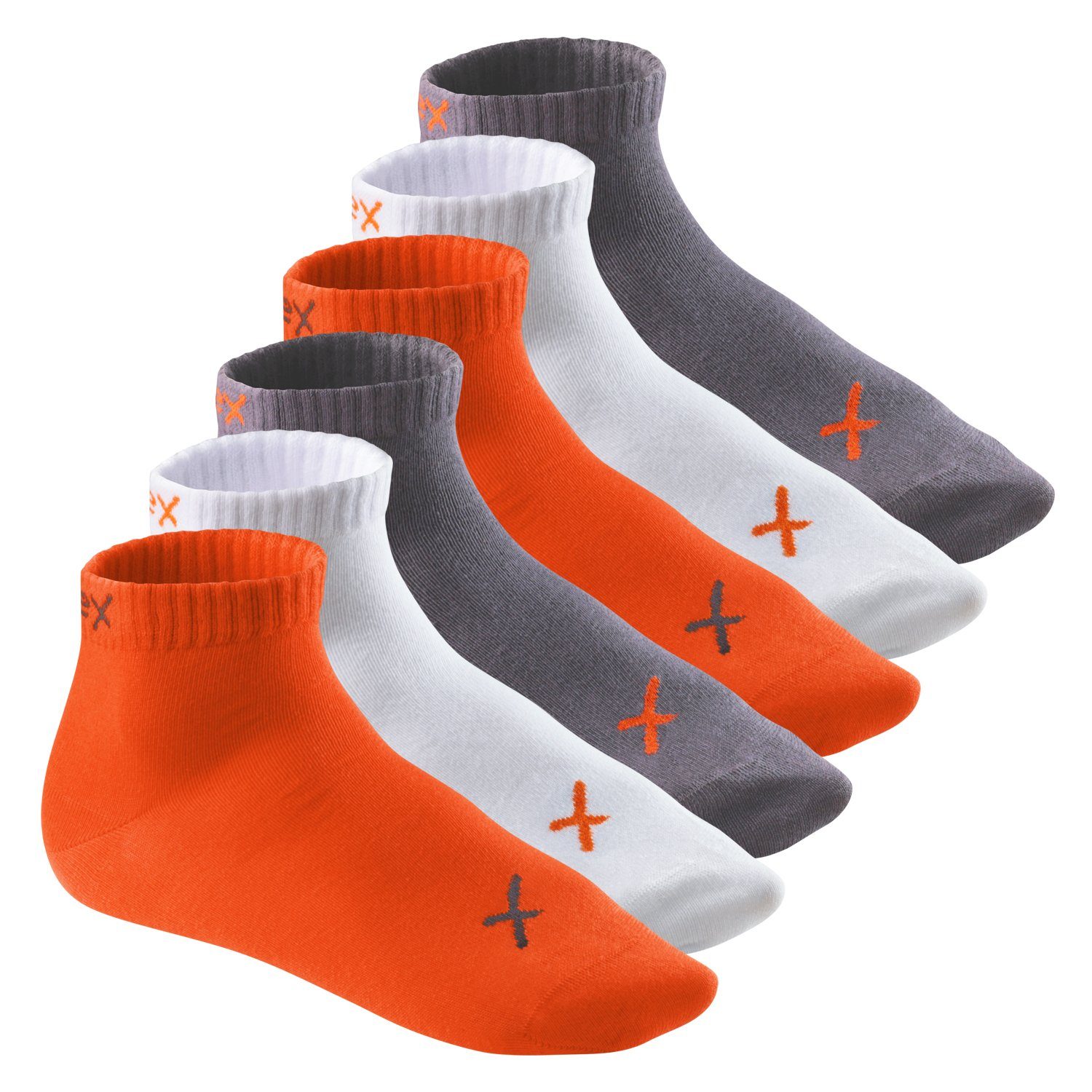 CFLEX Kurzsocken Lifestyle Kurzschaft Socken für Damen & Herren (6 Paar) Sneaker Poppy Excalibur
