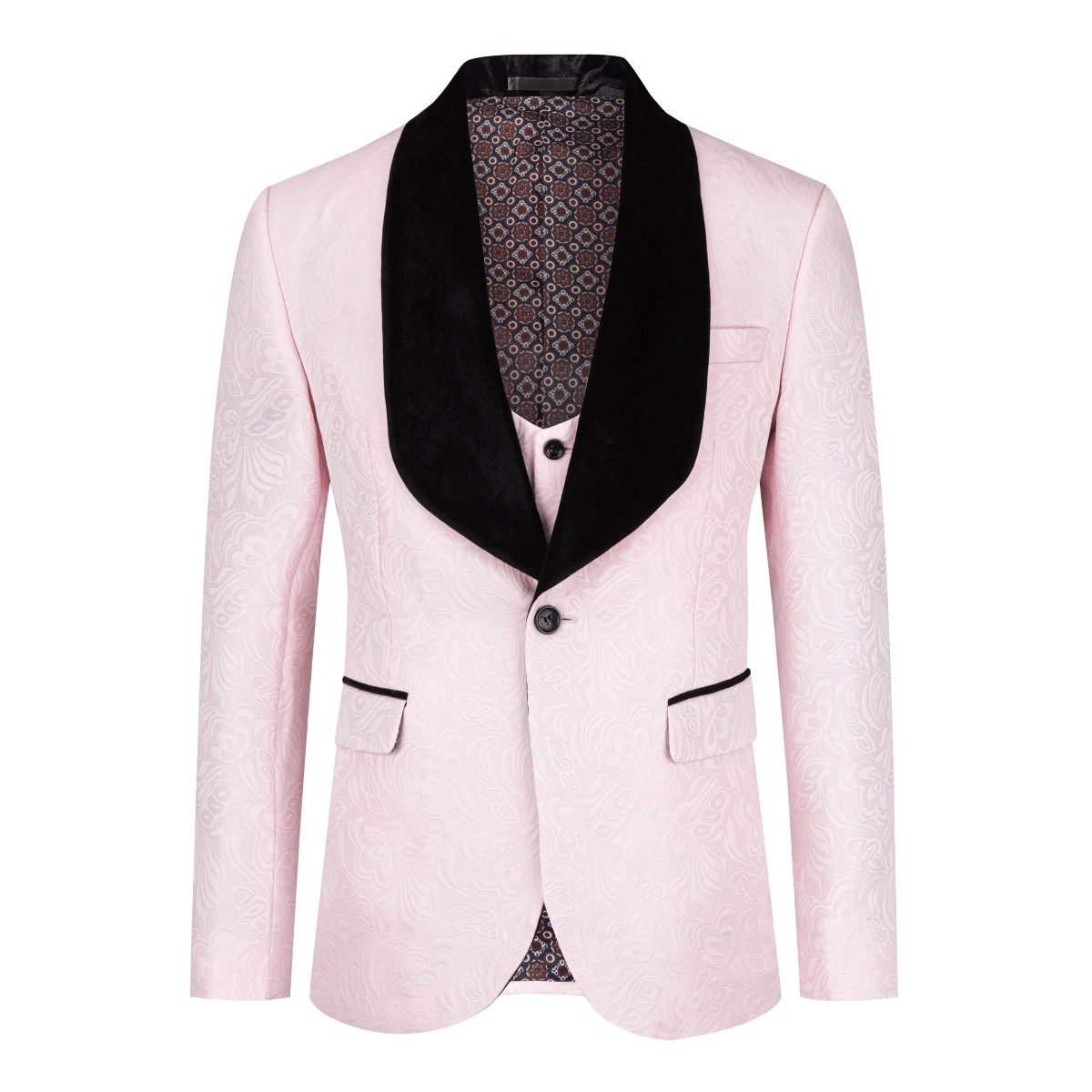 Allthemen Smoking (3 tlg) eleganter Herrenanzug Slim Fit Anzüge mit einem K günstig online kaufen