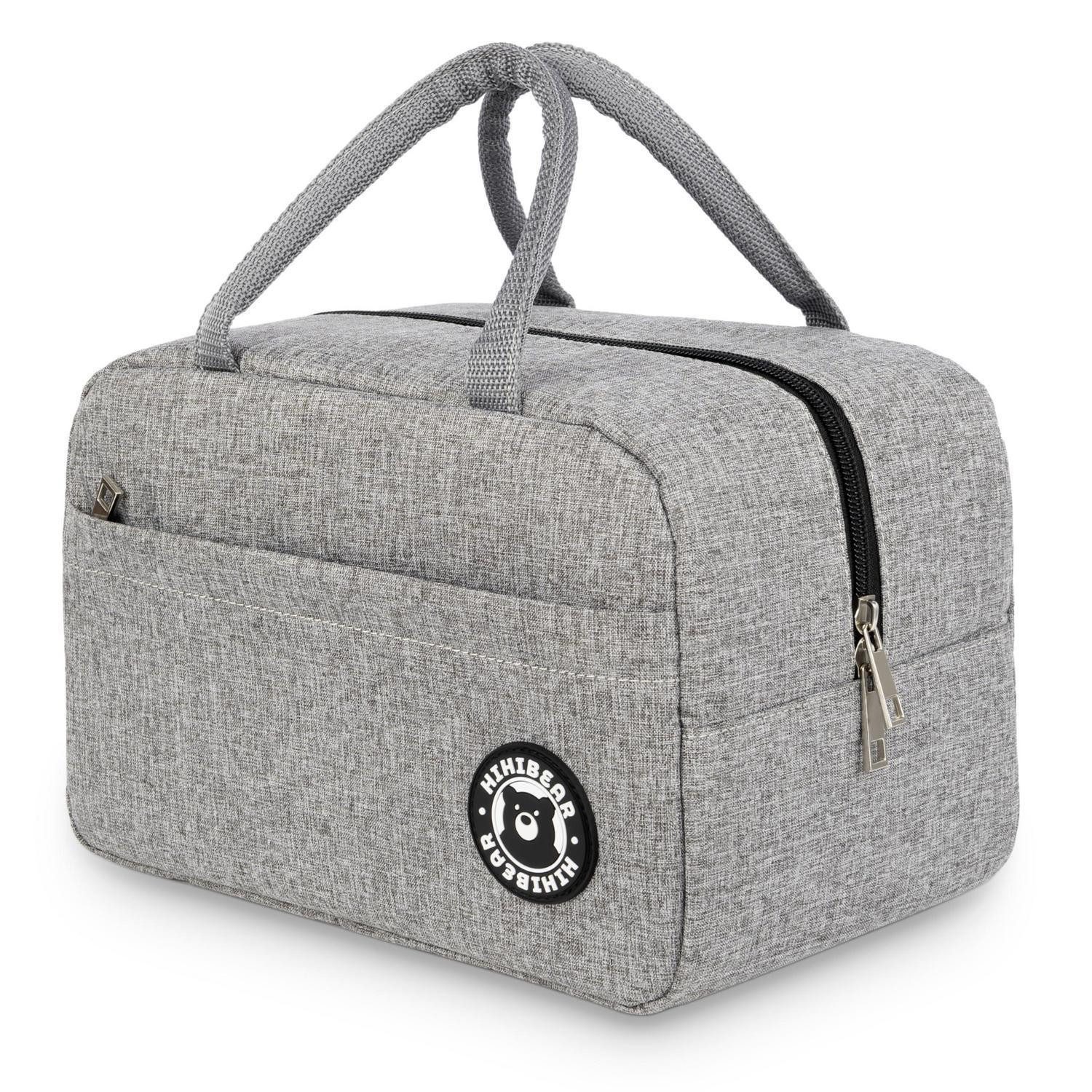 Kühltasche Kühltasche Isoliert Faltbar Lunchbag Büro Grau 9L (28cm x 18cm x 18cm)