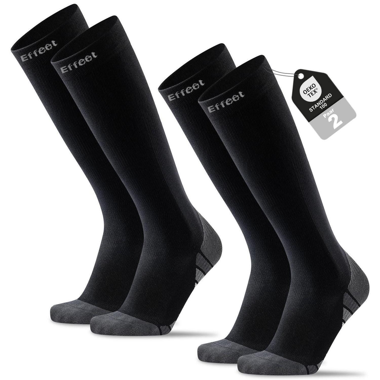 LuxusKollektion Kompressionsstrümpfe Kompressionsstrümpfe Damen/Herren 2Paar Gepolstert 35-42 Grau