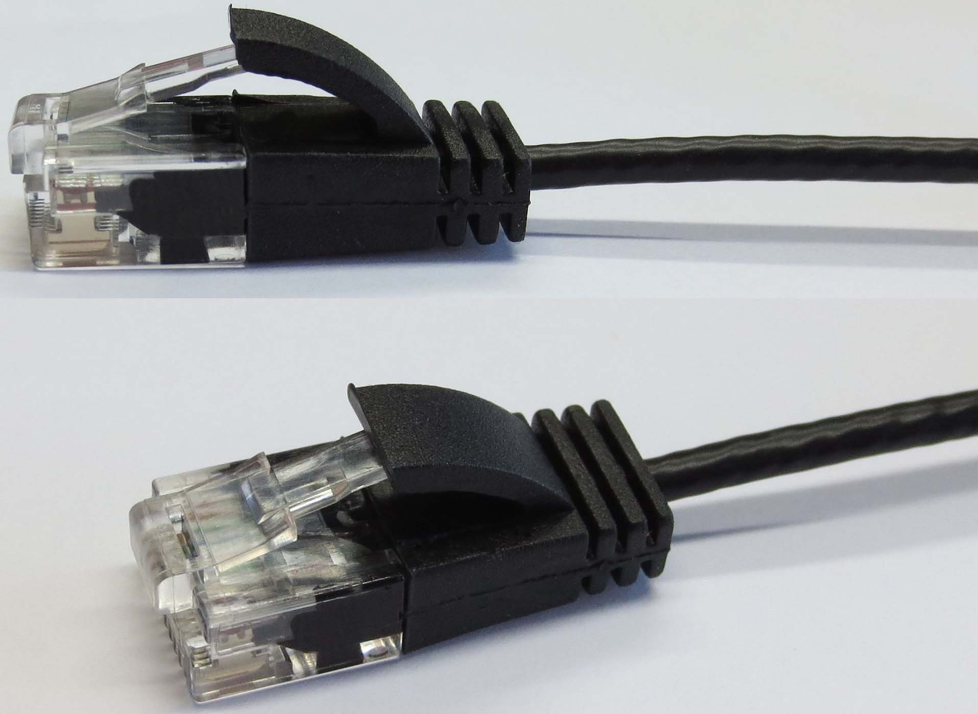 WANTEC Patchkabel CAT6A (rund 2,8mm) UTP schwarz 1,0m Netzwerkkabel