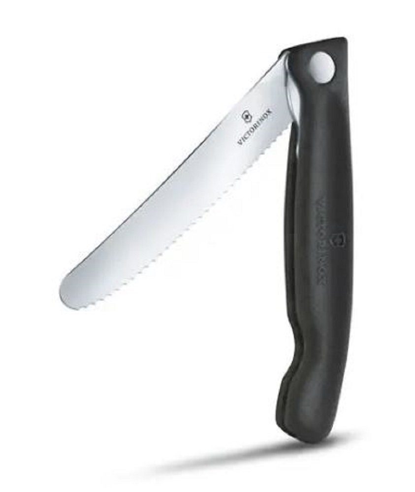 Victorinox Gemüsemesser Swiss Classic faltbares Frühstücksmesser, Gemüsemesser schwarz