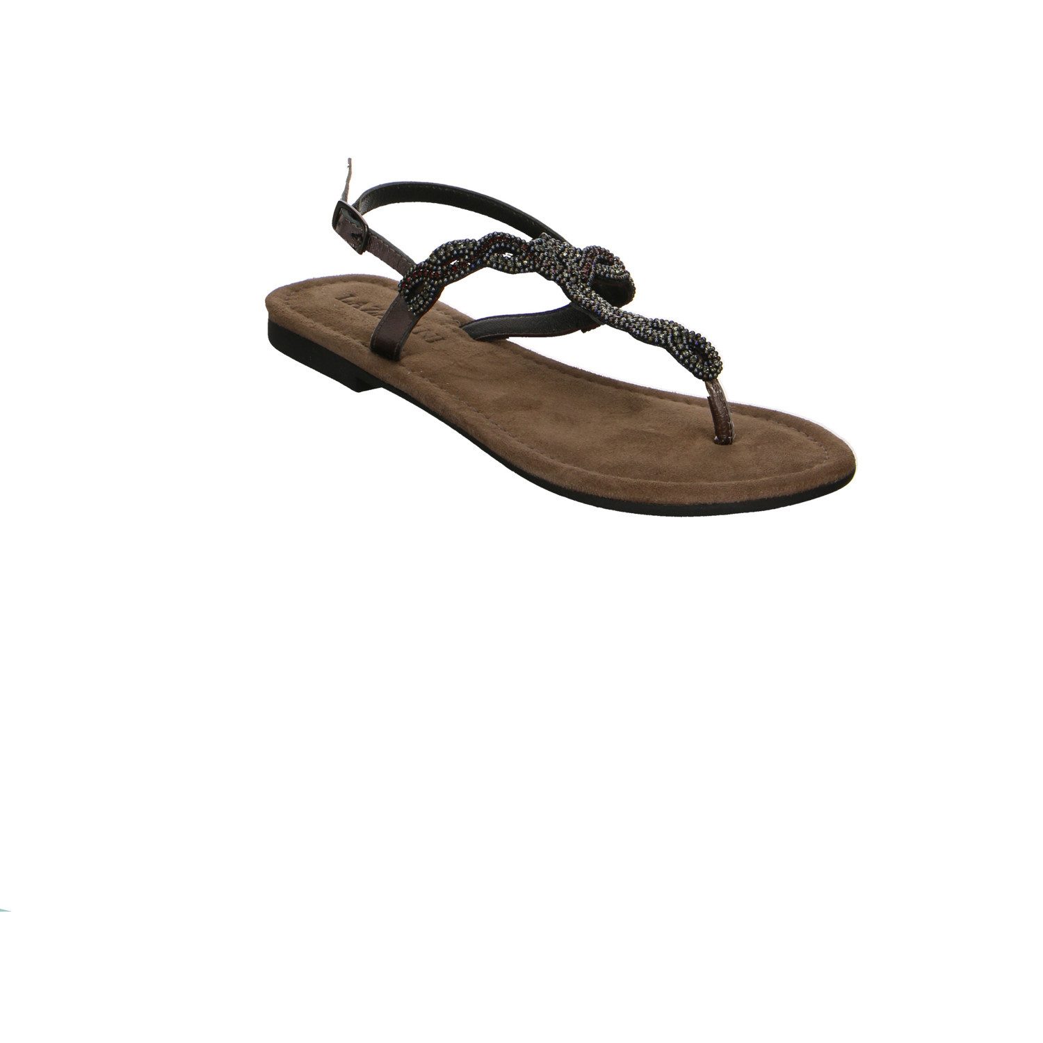 Lazamani Lazamani Leder Sandale schwarz Sandale