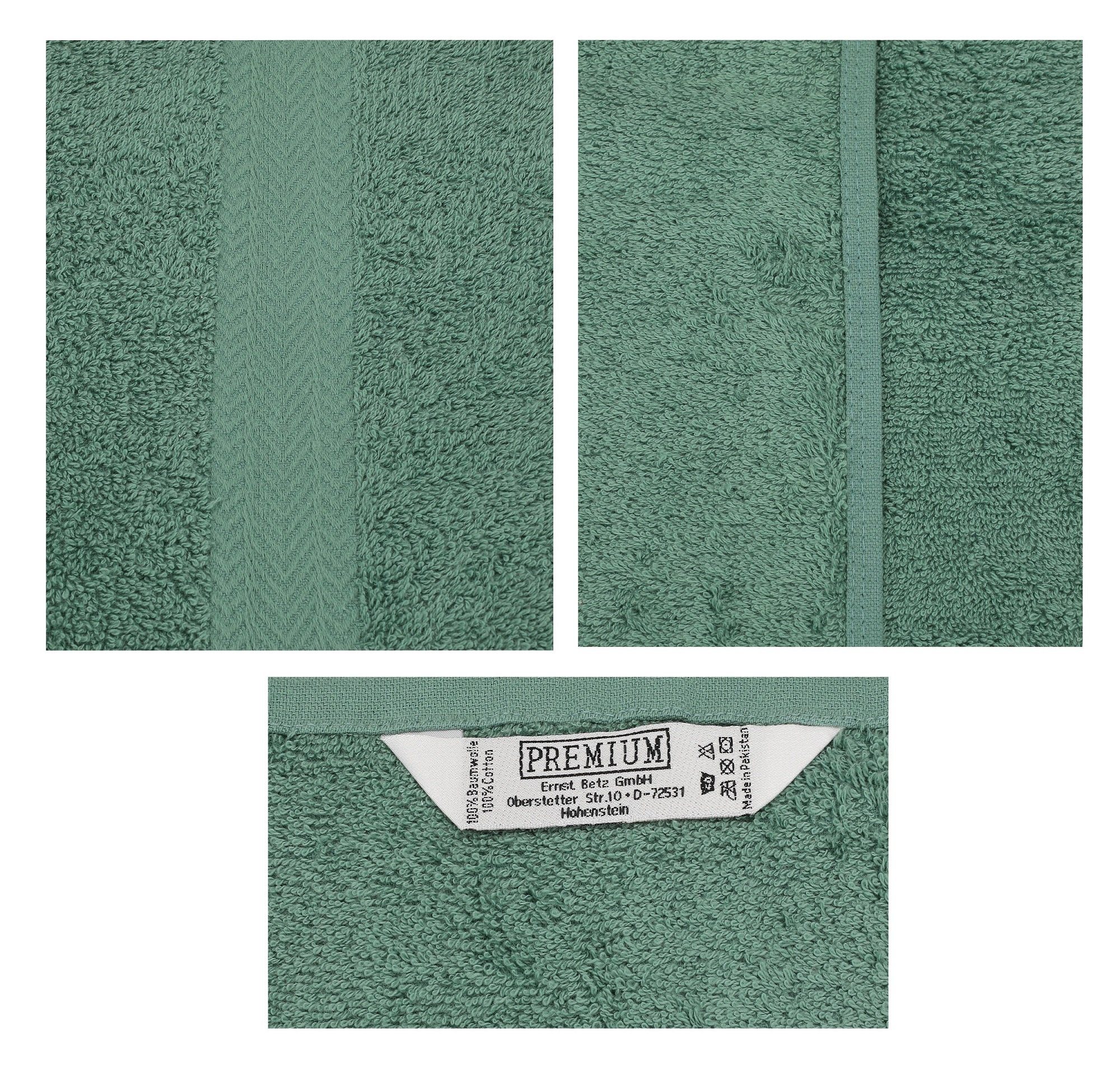 Betz Gästehandtücher 20 100% Baumwolle Gästetuch-Set Farbe Premium 30x50 cm Baumwolle 100% Gästehandtücher Stück tannengrün