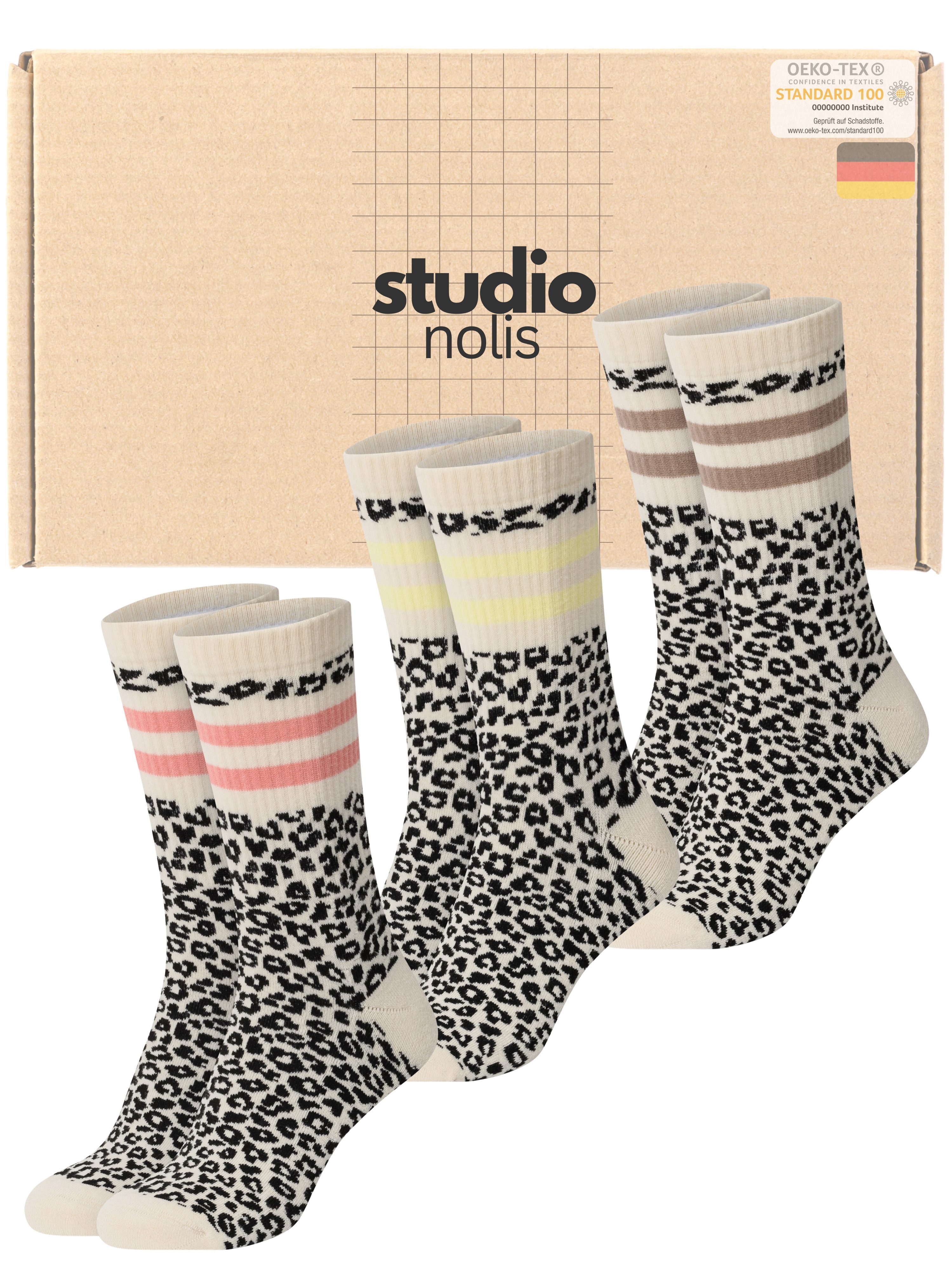 Studio Nolis Tennissocken All Leo Socken Crew Socks Baumwolle (Set, 3 Paar) günstig online kaufen