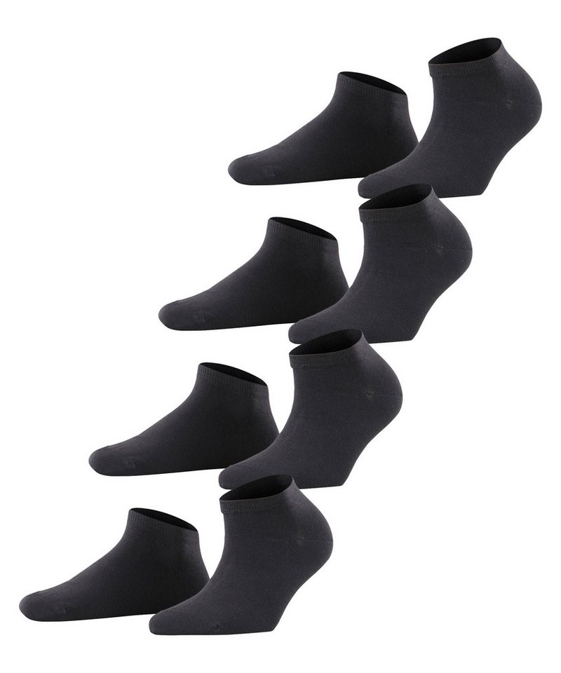 Esprit Sneakersocken Solid (4 Paar) Einheitsgröße 36-41, geripptes Bündchen, unifarben, Basic Vorteilspack