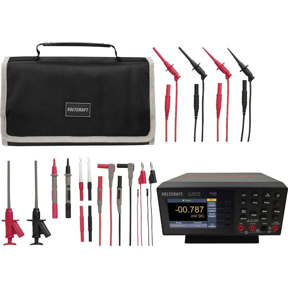 VOLTCRAFT Multimeter VC-655 Tischmultimeter mit MLSET-120 Messleitungen