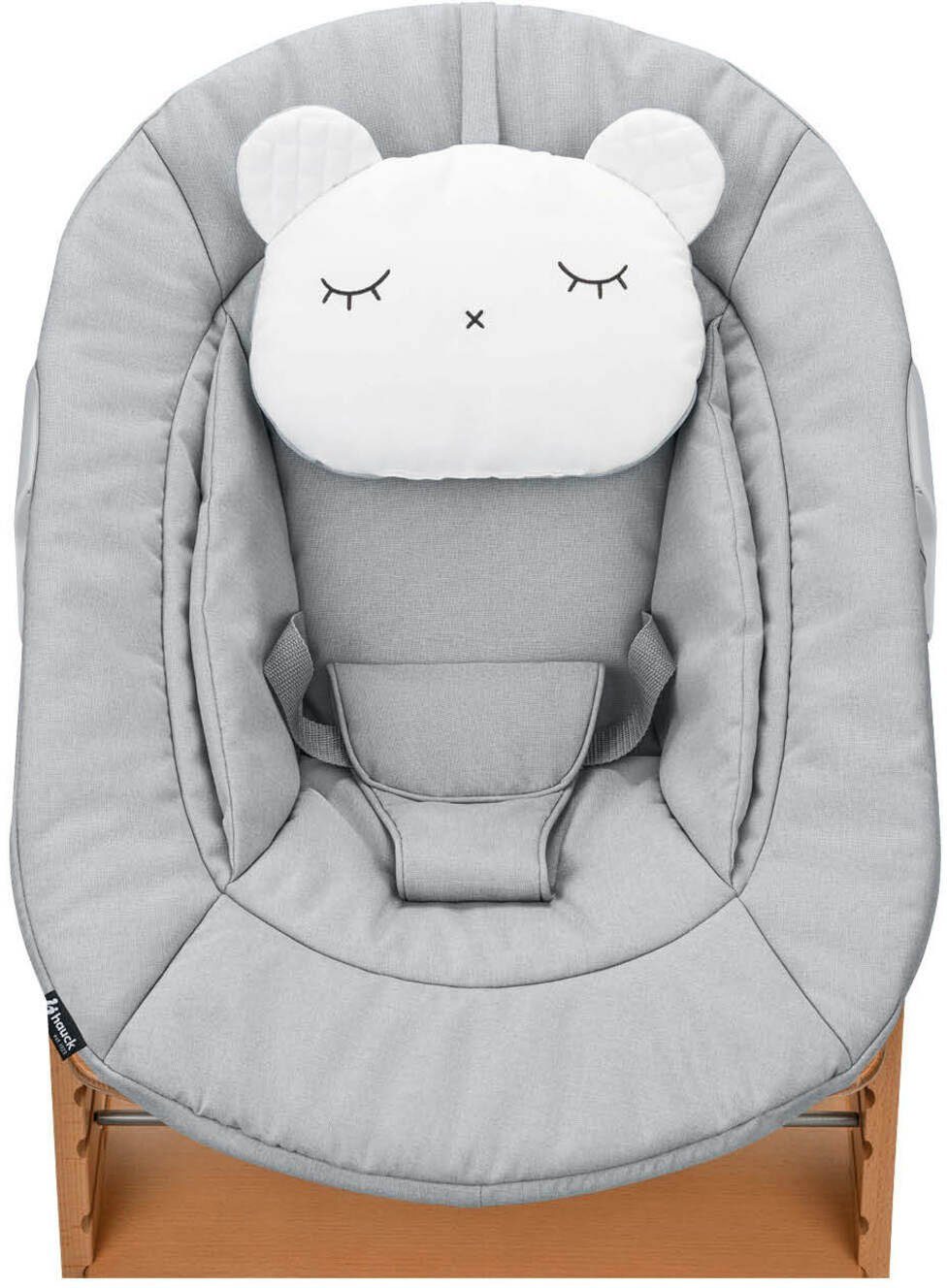 Hauck Hochstuhl Newborn Set, mit - FSC® Wald Alpha Newborn - Nature Grey, weltweit schützt Aufsatz