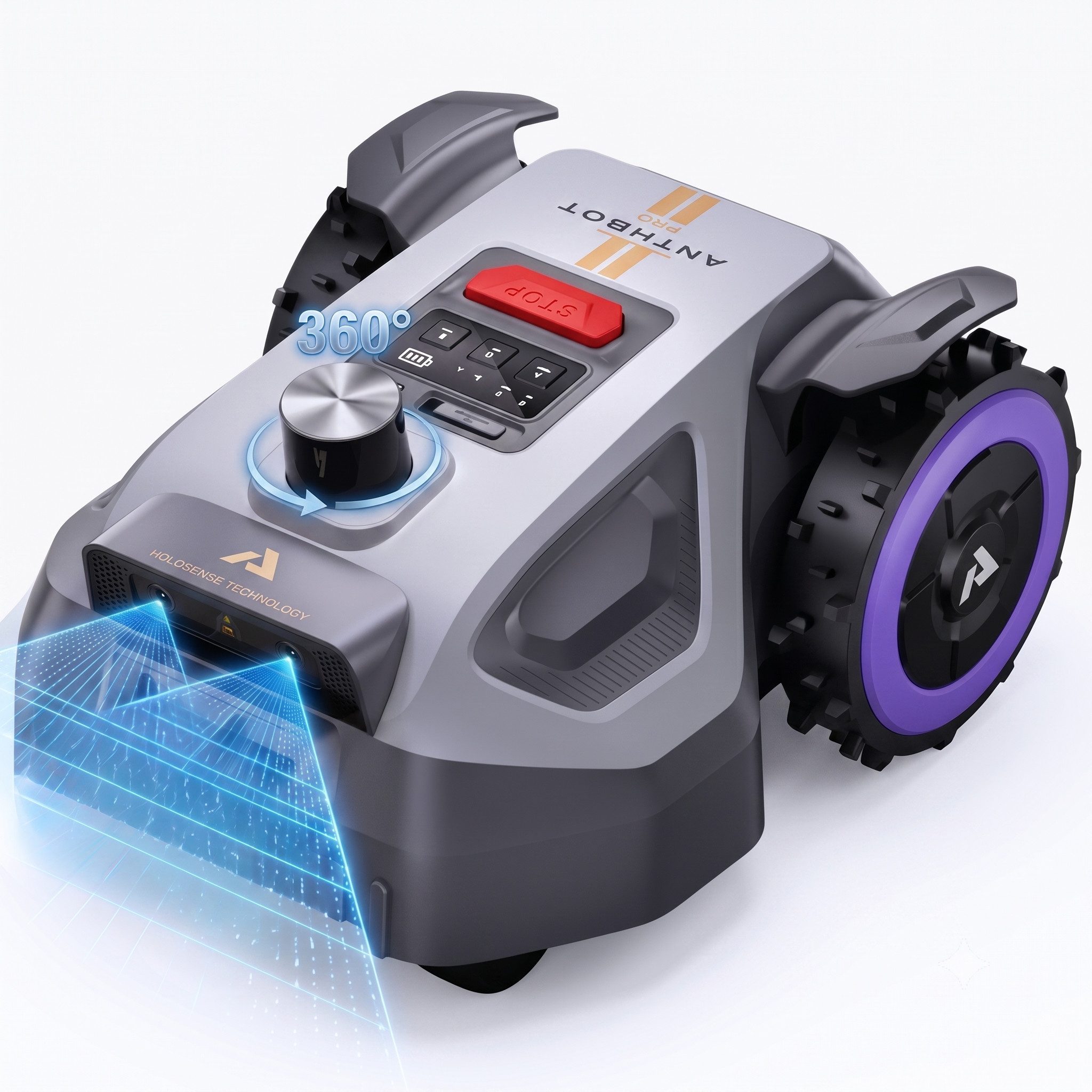 ANTHBOT Rasenmähroboter M9 PRO Set inkl. Garage Pro & RTK-Booster, bis 1200 m² Rasenfläche, (Ohne Begrenzungsdraht • 360° LiDAR • HDR-Dual-Vision), 45% Steigung, Kantenmähen, Multizonen, App-Steuerung, IPX6