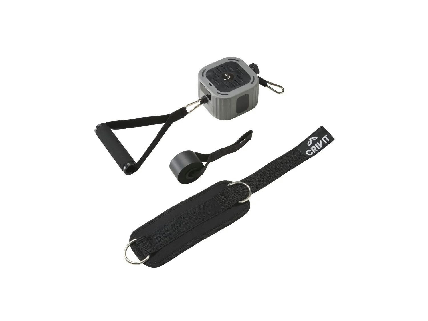 crivit Mini-Heimtrainer Crivit Gym in the box Training für Hause (Set, 6-tlg., Komplettset für Ganzkörpertraining), Kompaktes Home Gym System mit Widerstand