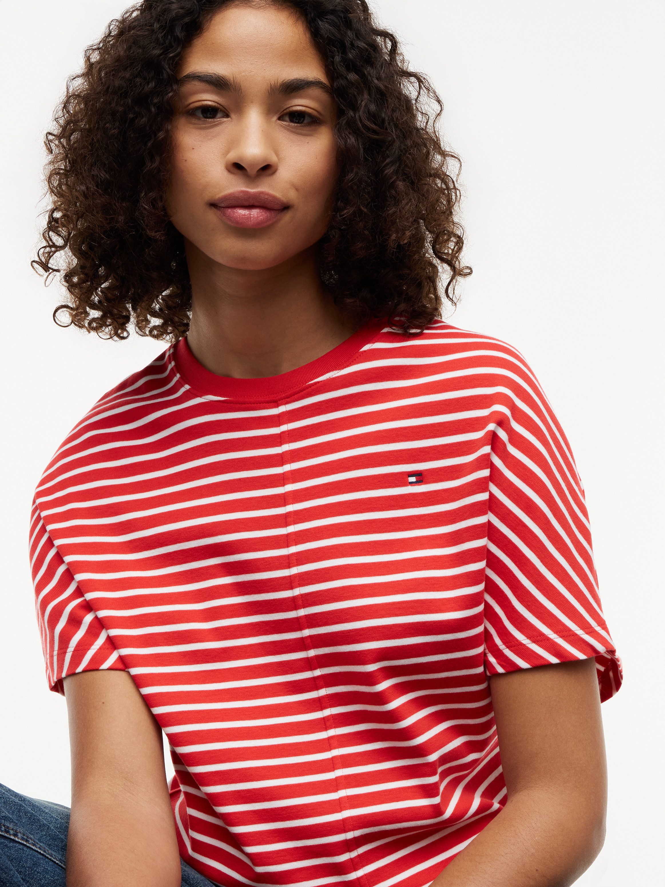 Tommy Hilfiger 3/4-Arm-Shirt CODY REG BATWING C-NK SS TEE Baumwolle, 3/4 Ärmel