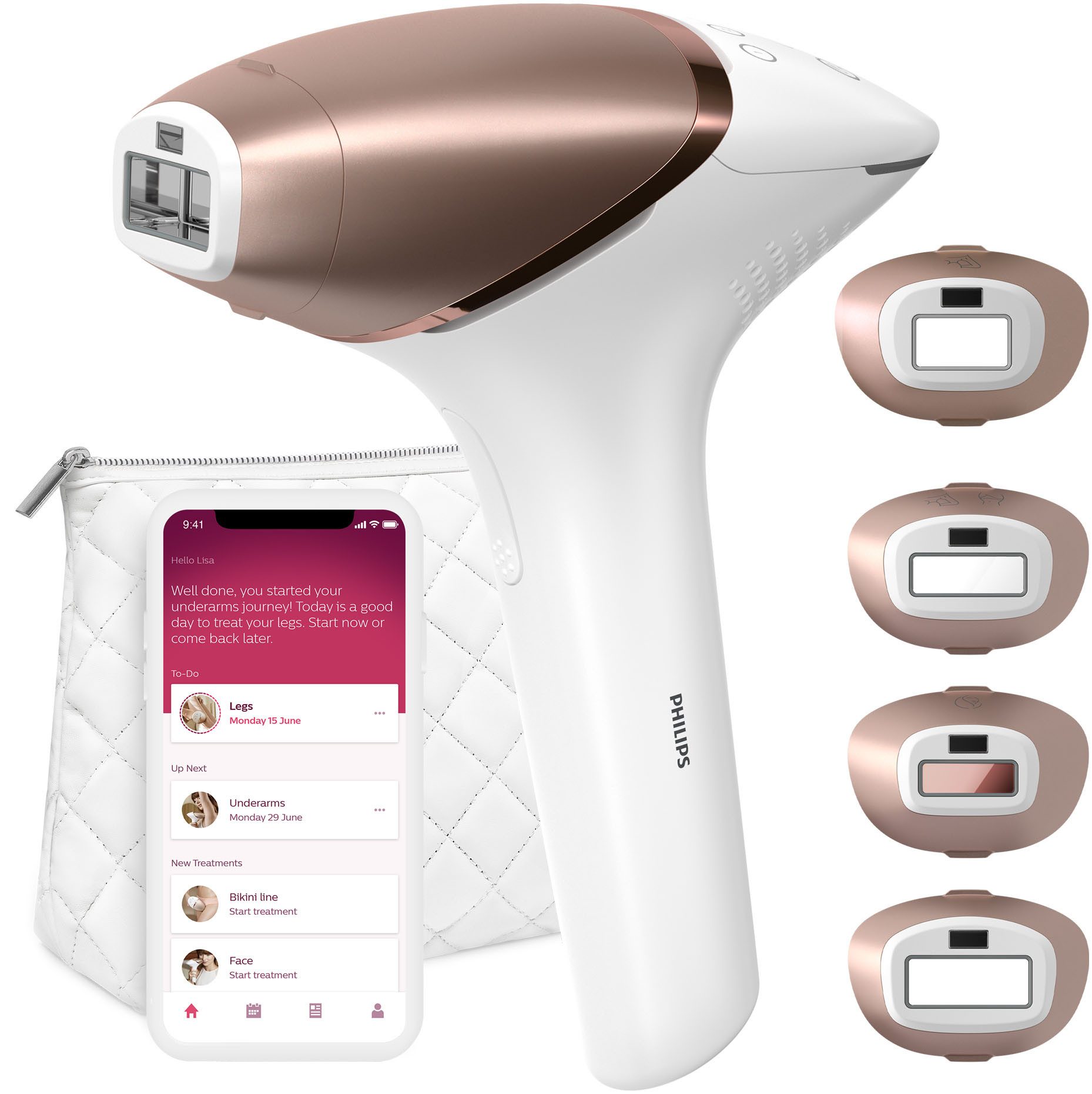 PHILIPS IPL-Haarentferner Lumea S9900 BRI951/01 450.000 Lichtimpulse, kabellos, 2 SkinAI Funktionen mehr