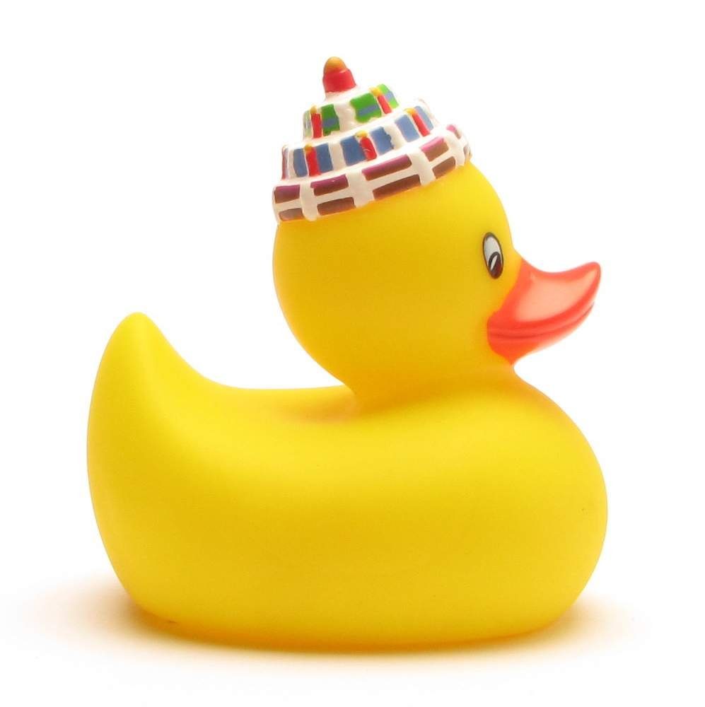 Duckshop Badespielzeug Quietscheentchen "Happy Birthday" Badeente 