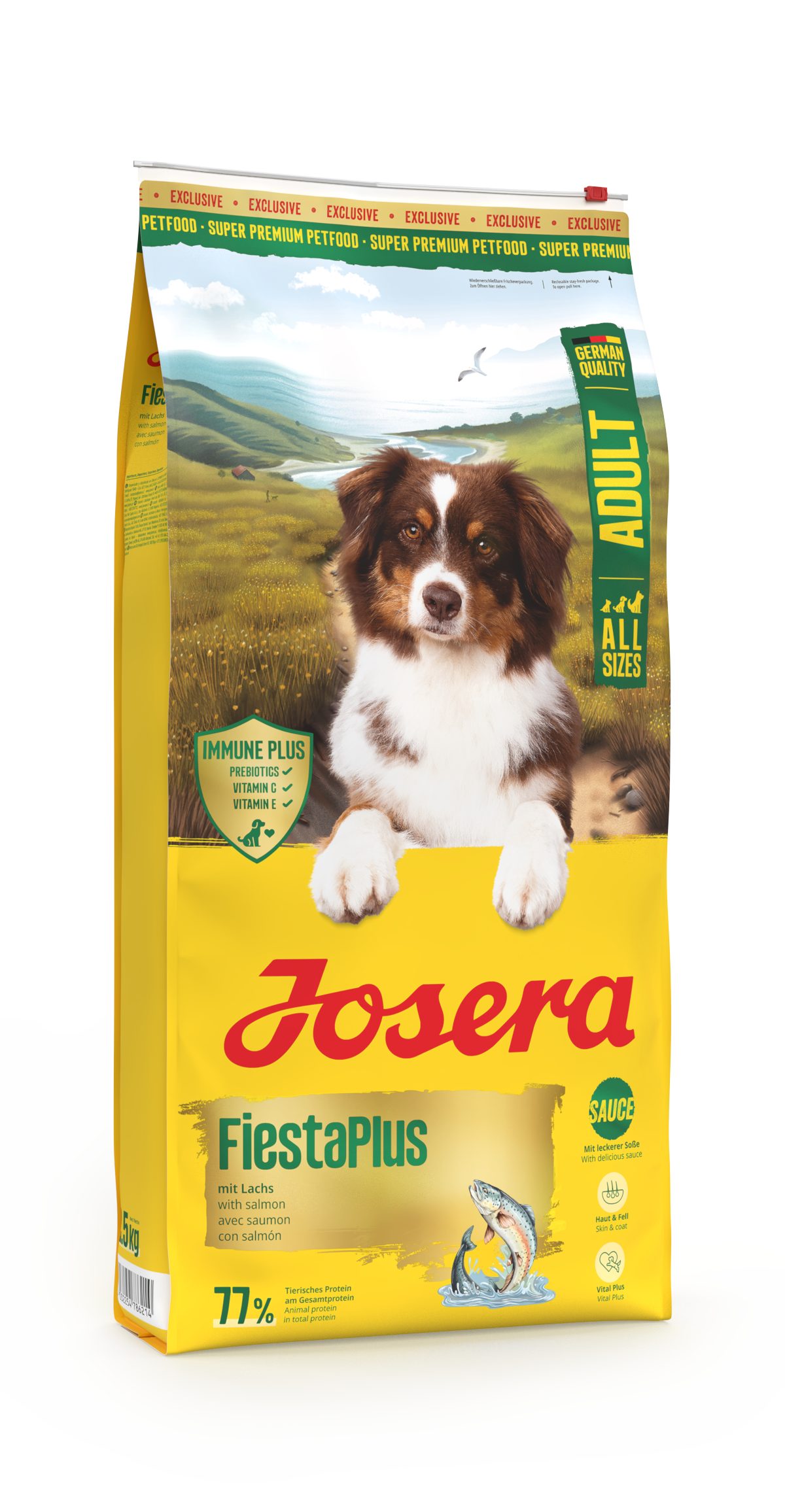 Josera FiestaPlus 12,5kg, Trockenfutter für: Hunde, Adult All Size, für ausgewachsene Hunde aller Größen
