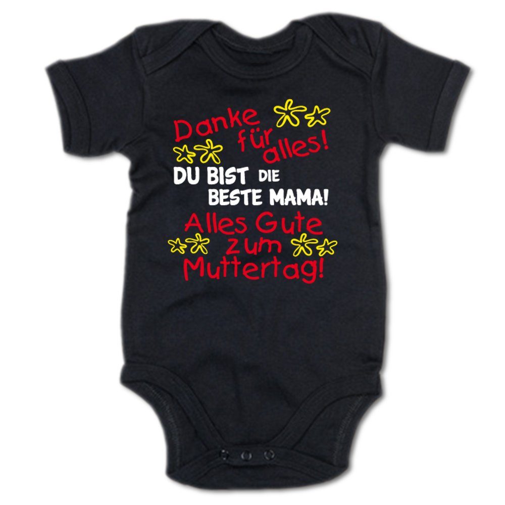 G-graphics Kurzarmbody Danke für alles! Du bist die beste Mama! Alles Gute zum Muttertag! Baby Body mit Spruch / Motiv / Aufdruck • zum Muttertag