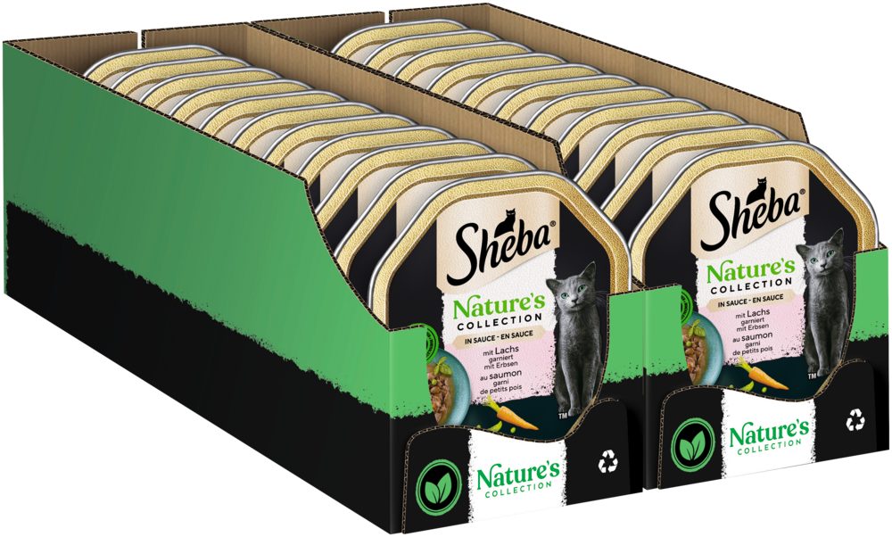 Sheba SHEBA® Schale Nature´s Collection in Sauce mit Lachs 2 x 11 x 85g, Nassfutter für: Katze