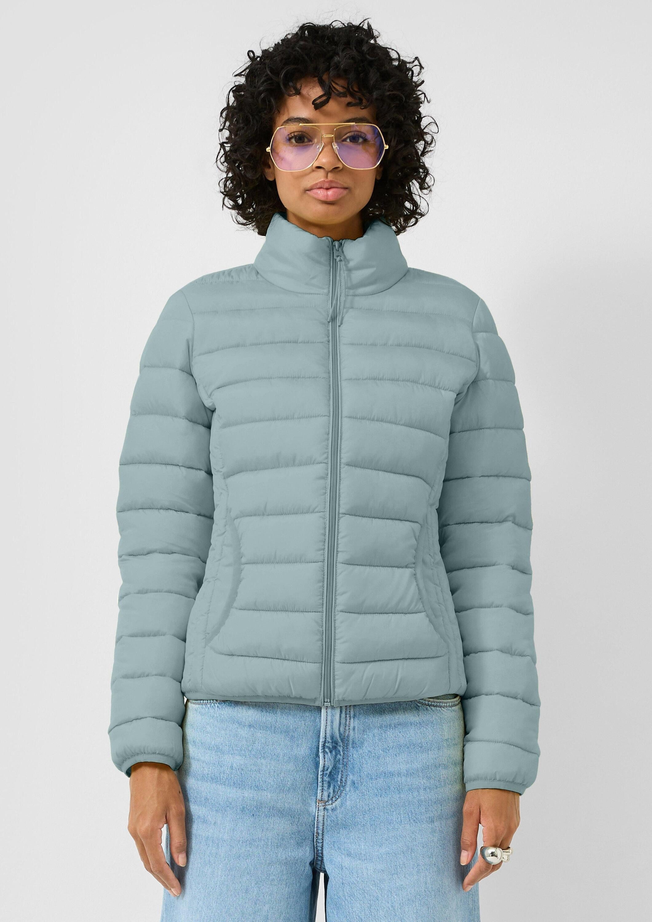QS Winterjacke Outdoor-Jacke Steppjacke mit Stehkragen günstig online kaufen