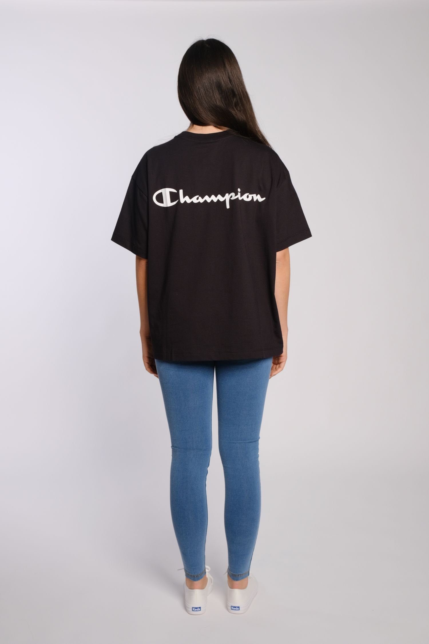 Champion T-Shirt Champion T-Shirt Oversized Schwarz