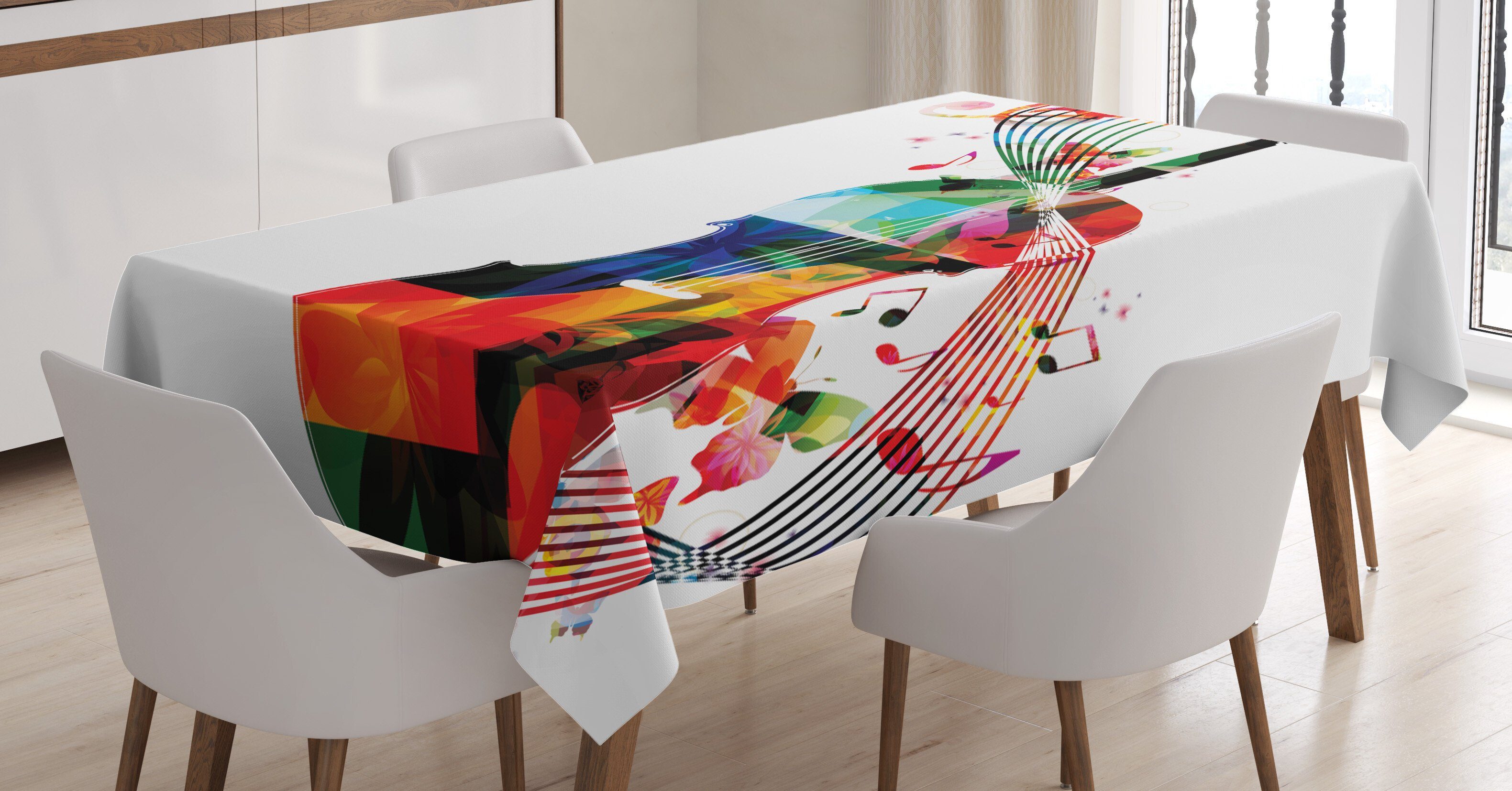 Cello den Fröhlich Klare Waschbar Tischdecke Farbfest Für Bereich Farben, geeignet Saiteninstrument Abakuhaus Außen