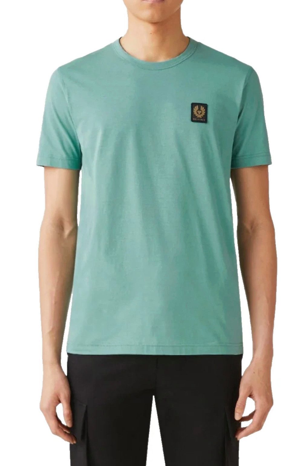 Belstaff T-Shirt Retro 1924 Patch Regular Fit Shirt Gesticktem Rand versehe günstig online kaufen