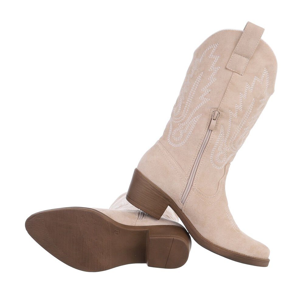 Ital-Design Damen Cowboyboots Western Westernstiefel (85757913) Blockabsatz günstig online kaufen