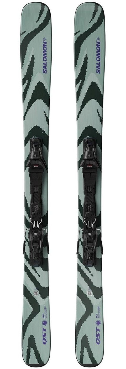 Salomon Ski E QST 92 + M10 GW L100 Ice ICEBERG GREEN/DARK GREY/ULTRA VIOLE