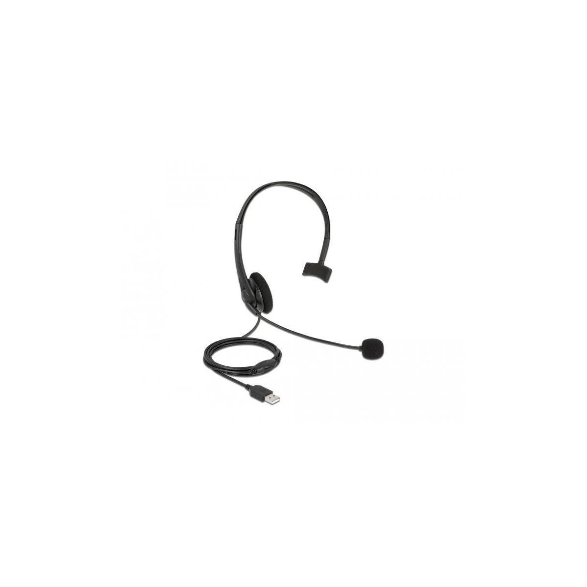 Delock Delock USB Mono Headset mit Lautstärkeregler für PC und... Headset