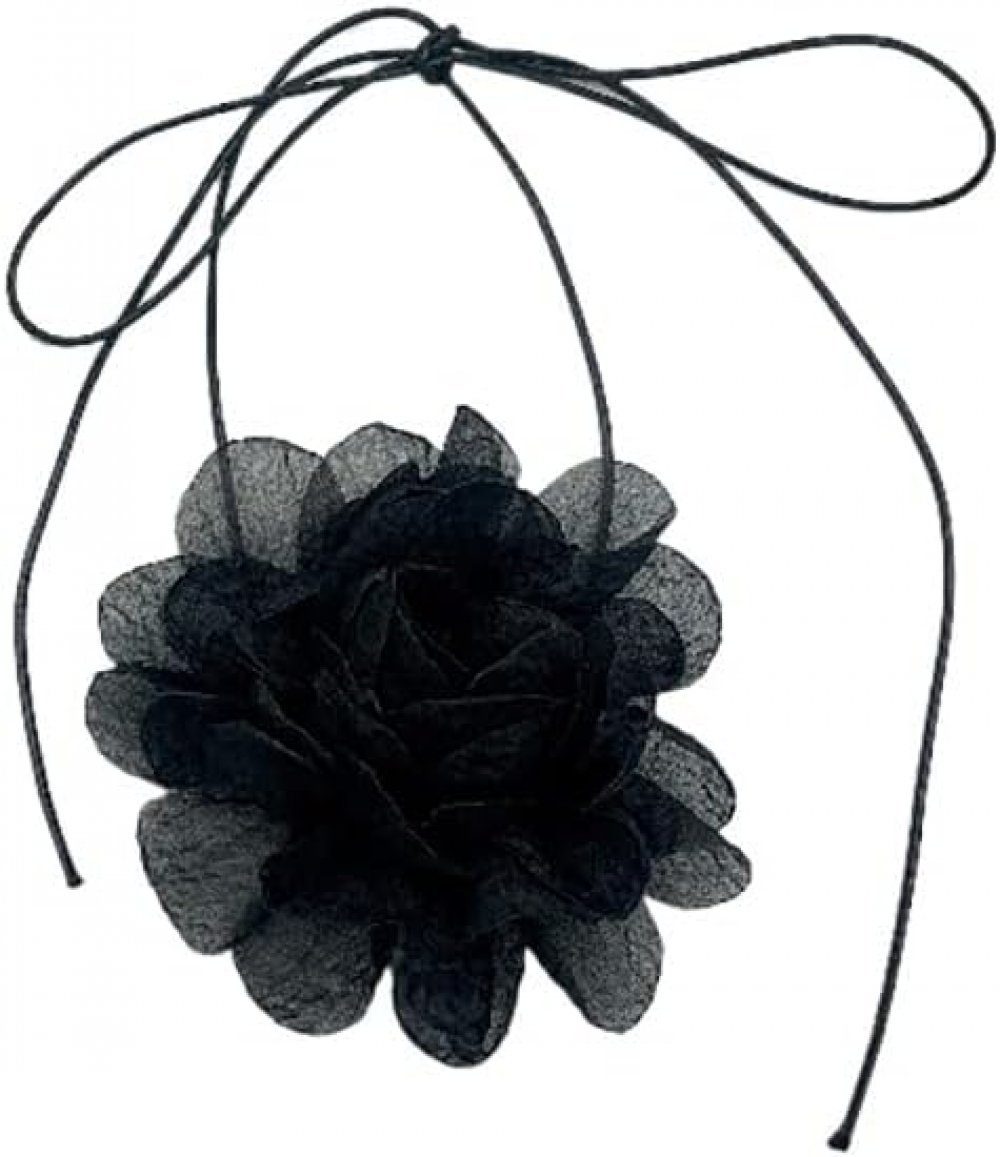 Anhänger Gravur Kragen Spitze WaKuKa schwarz Halskette mit Vintage Neckchain Sexy Kette Braut mit Choker
