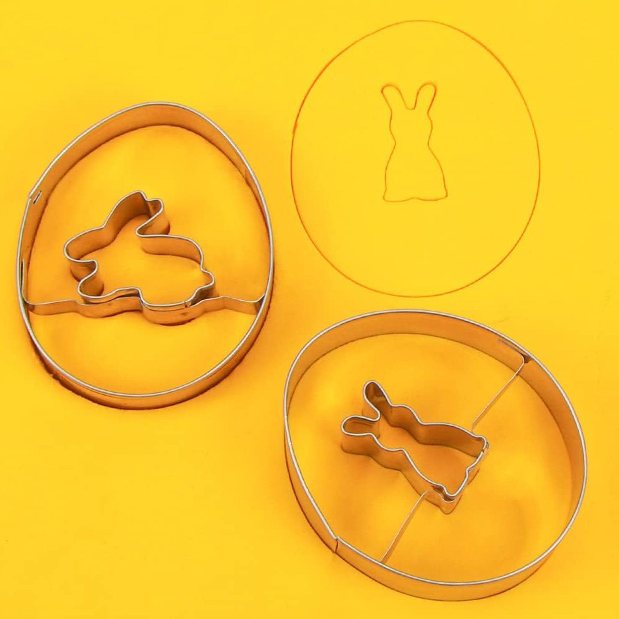 GOLDEN Backform Kuchenform Plätzchen Ausstecher Ostern Keksausstecher 9 Stück