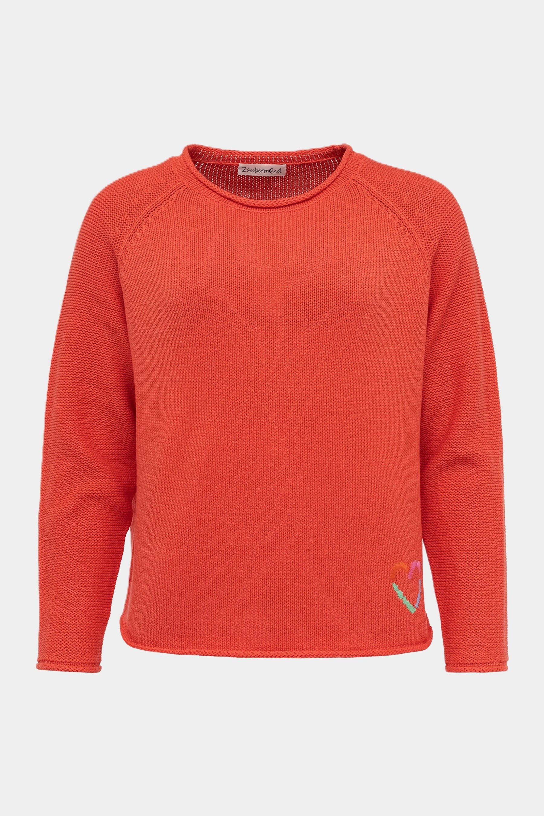 Zaubermond Strickpullover Strickpullover mit Stickerei in günstig online kaufen