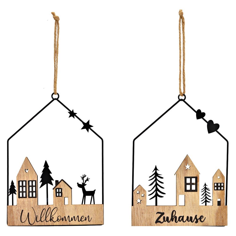 matches21 HOME & HOBBY Dekohänger Wanddeko Metall WILLKOMMEN ZUHAUSE hängen günstig online kaufen