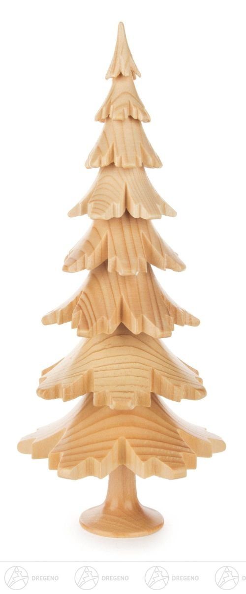 Kunstbaum Massivholzbaum natur BxHxT = 10x24,5x10cm NEU, Dregeno Erzgebirge, Höhe 24,5 cm, Holzbaum mit Stamm