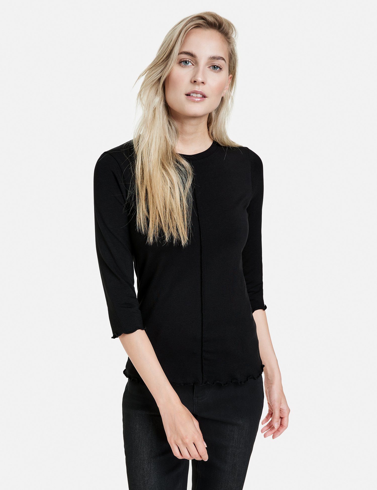 Taifun 3/4-Arm-Shirt 3/4 Arm Shirt Schwarz