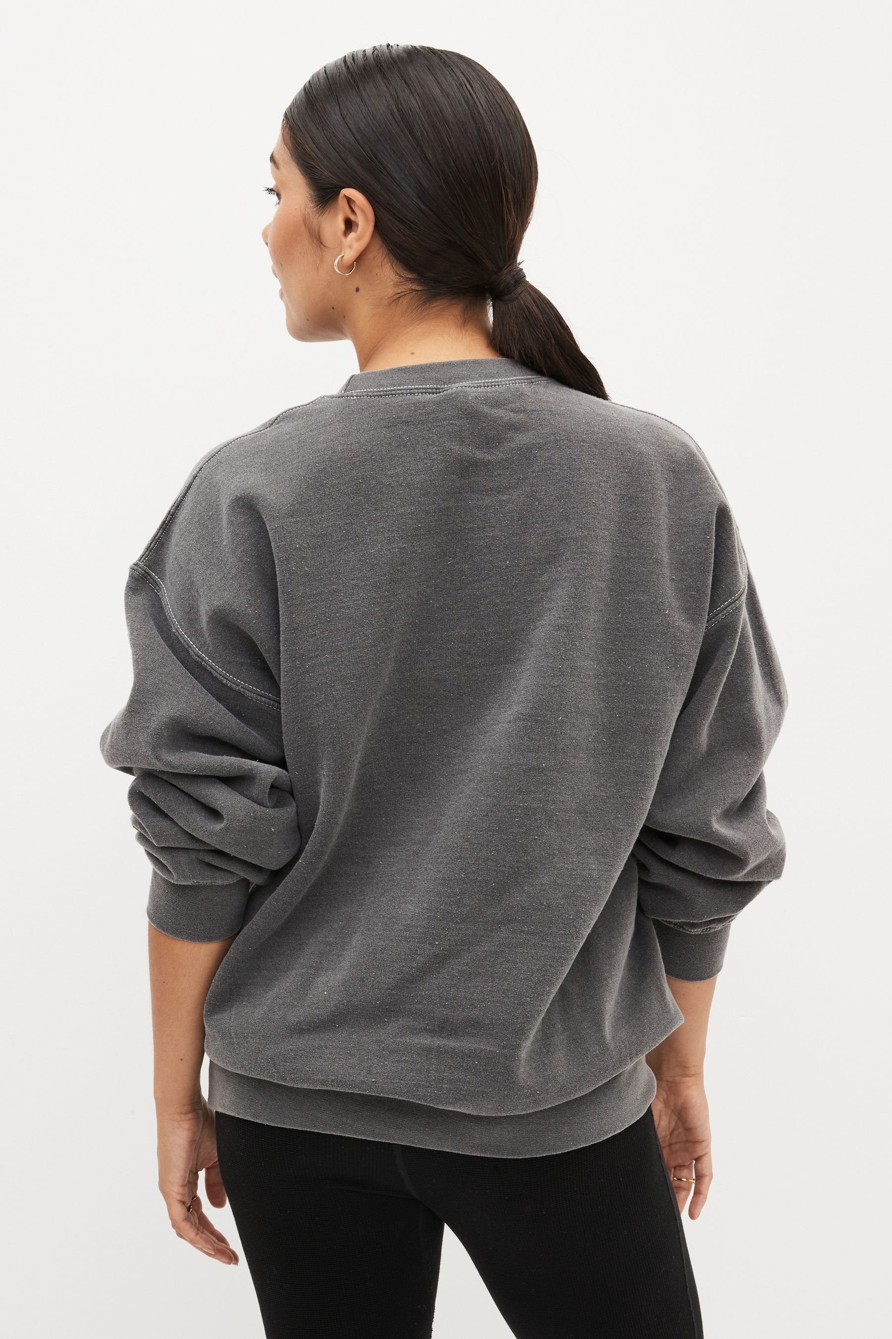 Next Kapuzensweatshirt Grafik-Sweatshirt Charcoal (1-tlg) Paris Grey