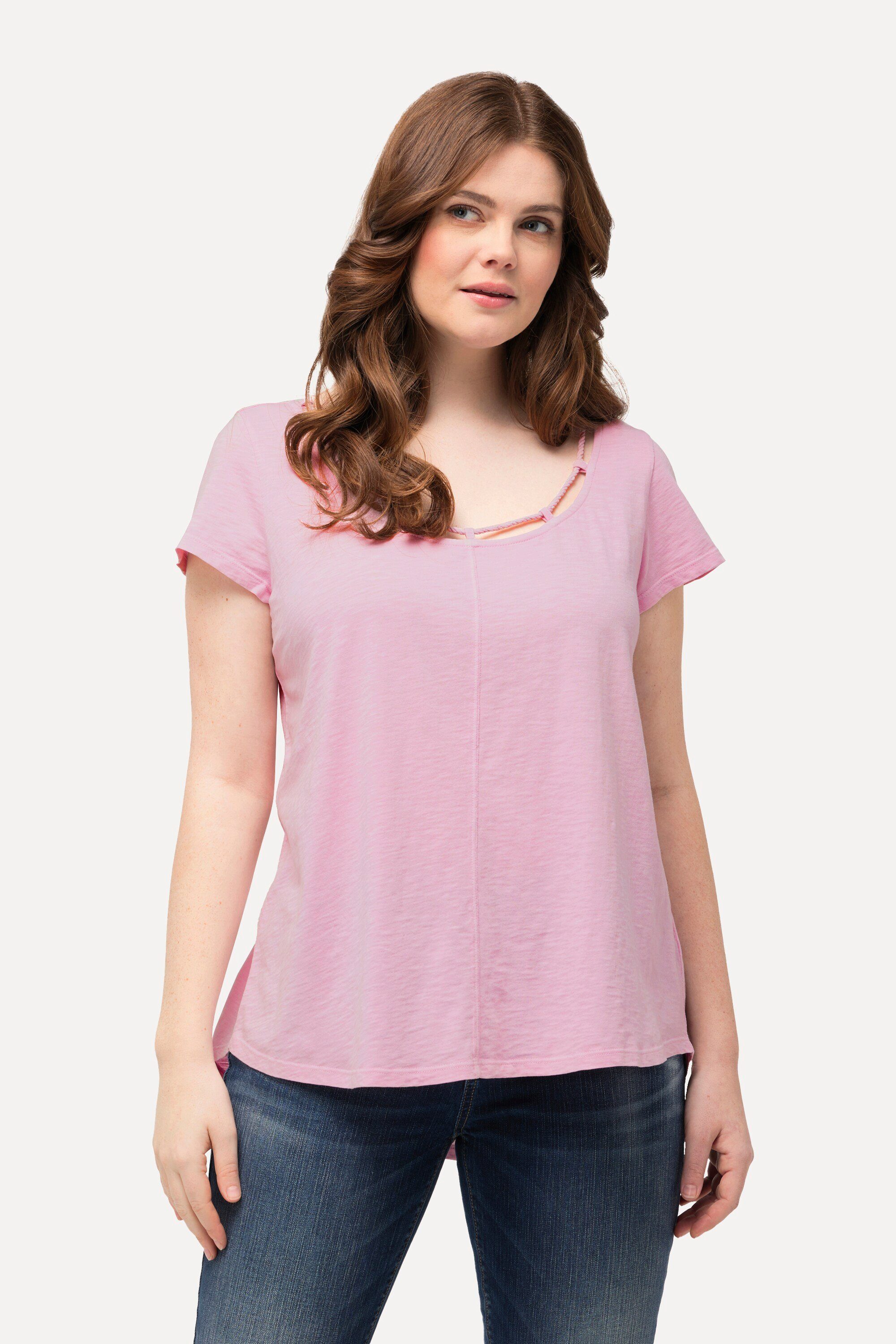 Ulla Popken T-Shirt T-Shirt Kordel A-Linie günstig online kaufen