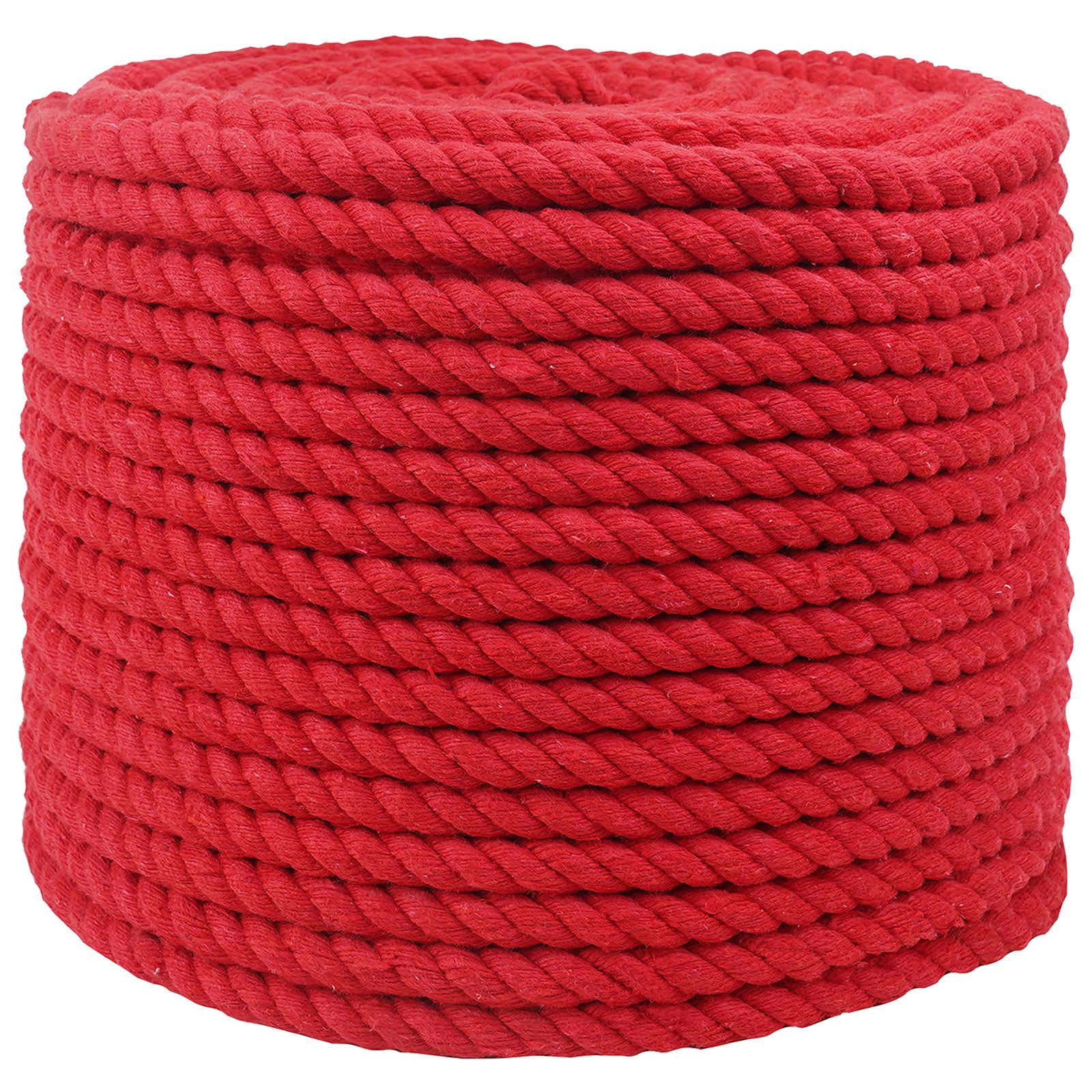 vidaXL Seil Rot 1,4 x 1,4 x 2500 cm Baumwolle (1-tlg)