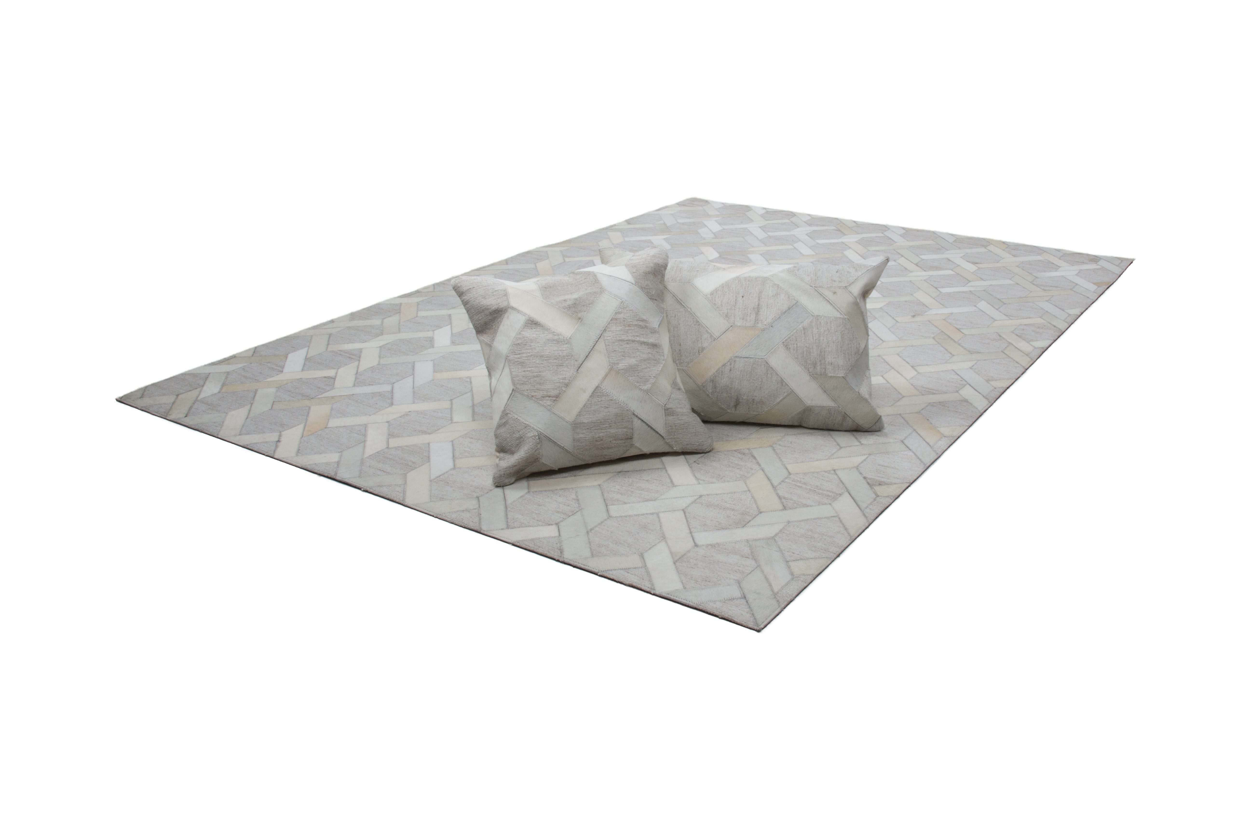Kayoom Teppich Chimera 110, rechteckig, Höhe: 11 mm, Materialmix aus Viskose und Leder, handgefertigtes Unikat