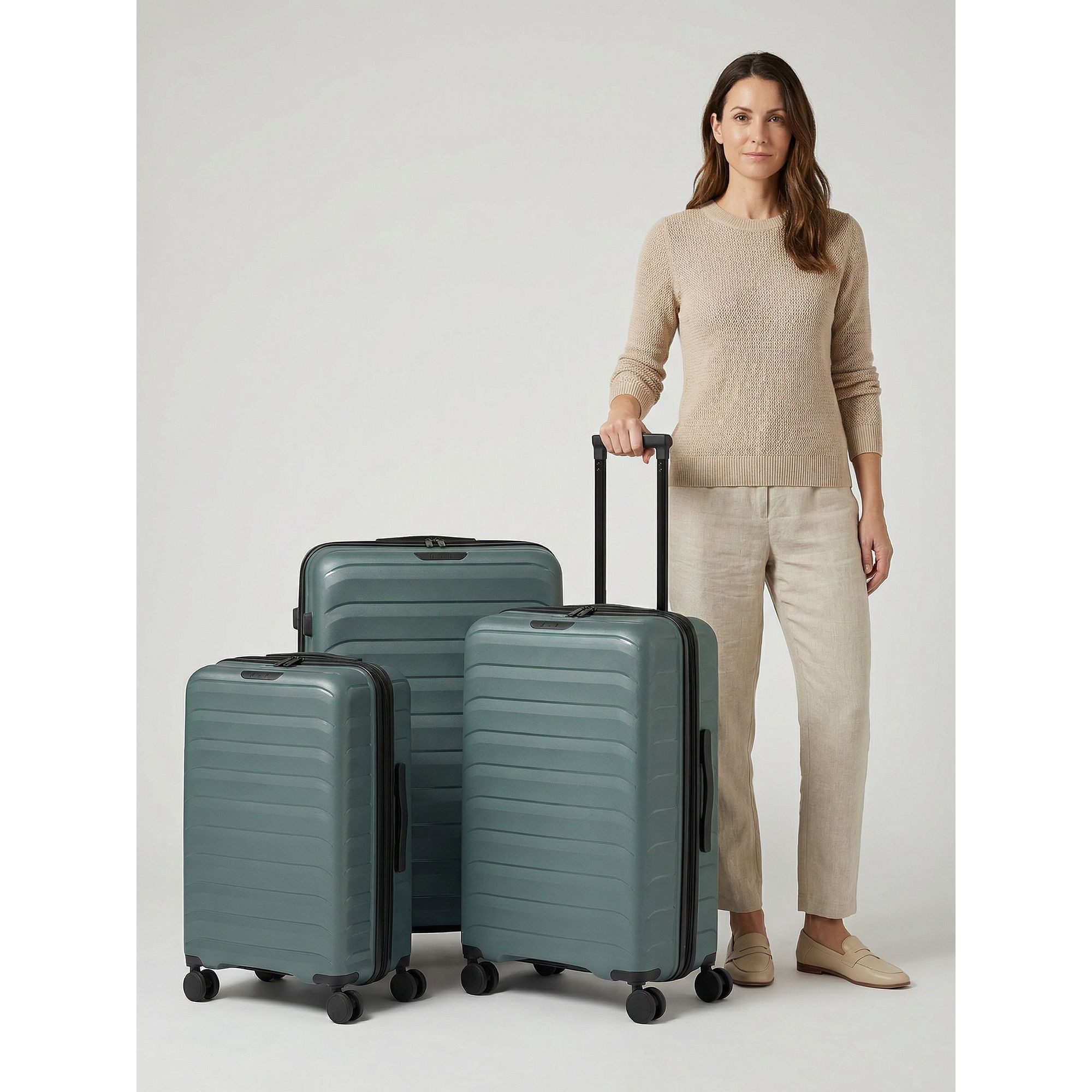 D&N Trolleyset Toronto, 4 Rollen, (3-teilig, 3 tlg), Polypropylen
