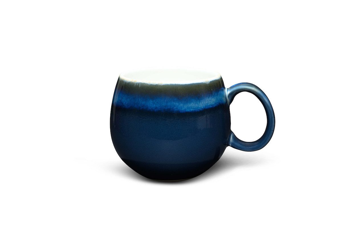 MAOCI teaware for your life Tasse Jumbotasse blau innen weiß Keramik 0,5 L