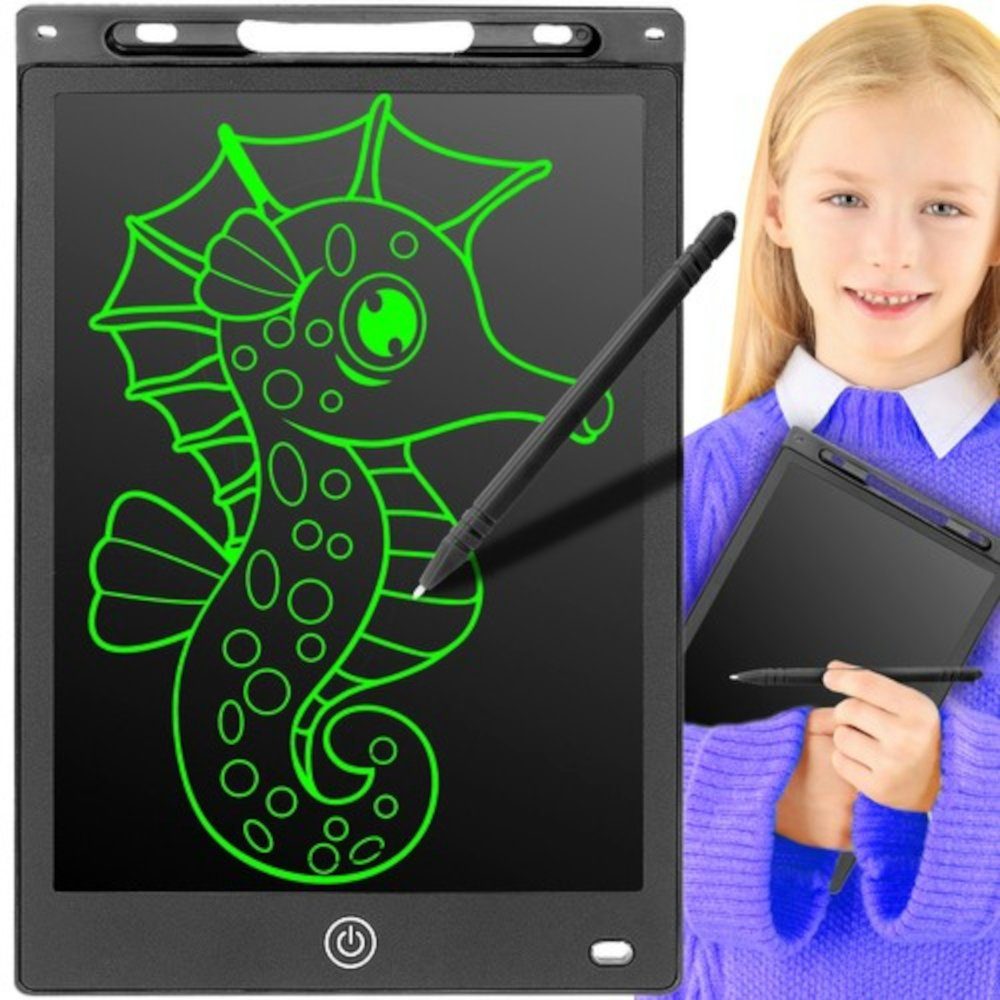 ISO TRADE Lernspielzeug Zeichentablett Malbrett (Spar-Set, 1-St., schreiben lernen Kreativität), Digitales LCD-Whiteboard 10 Zoll