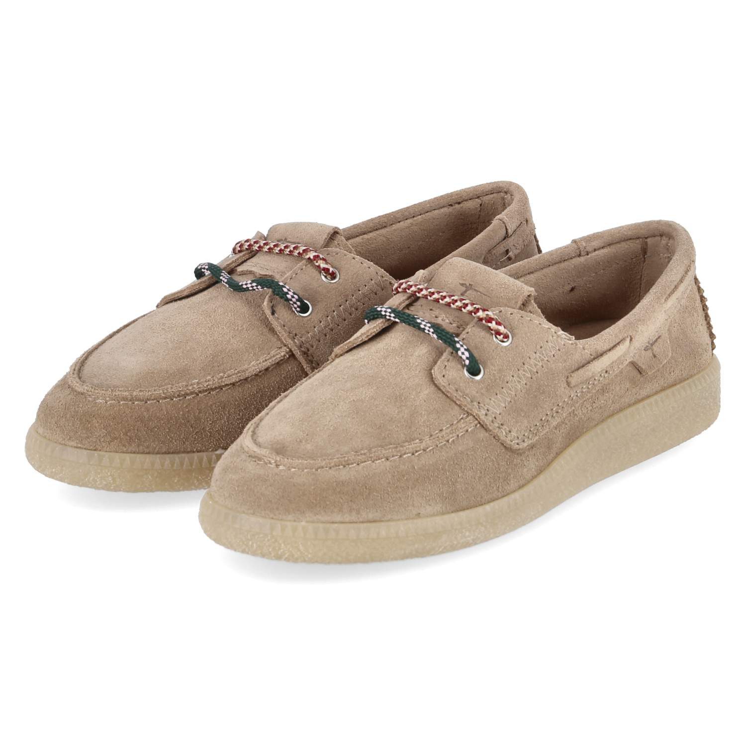 Tamaris Tamaris 1-23642-46-400 Damen Rauleder beige Schnürschuh