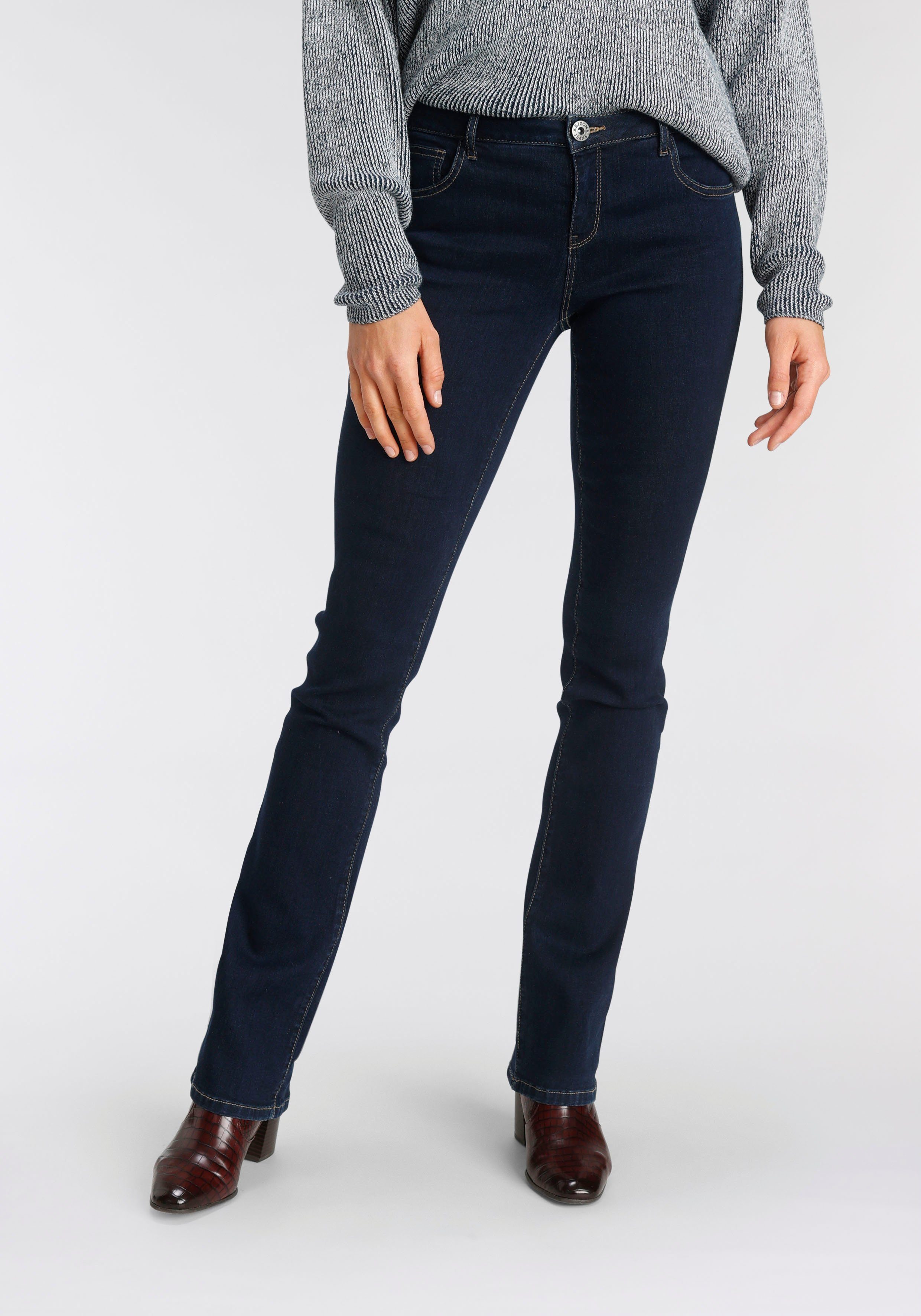 Arizona Bootcut-Jeans Ultra-Stretch Mid-Waist rinsed