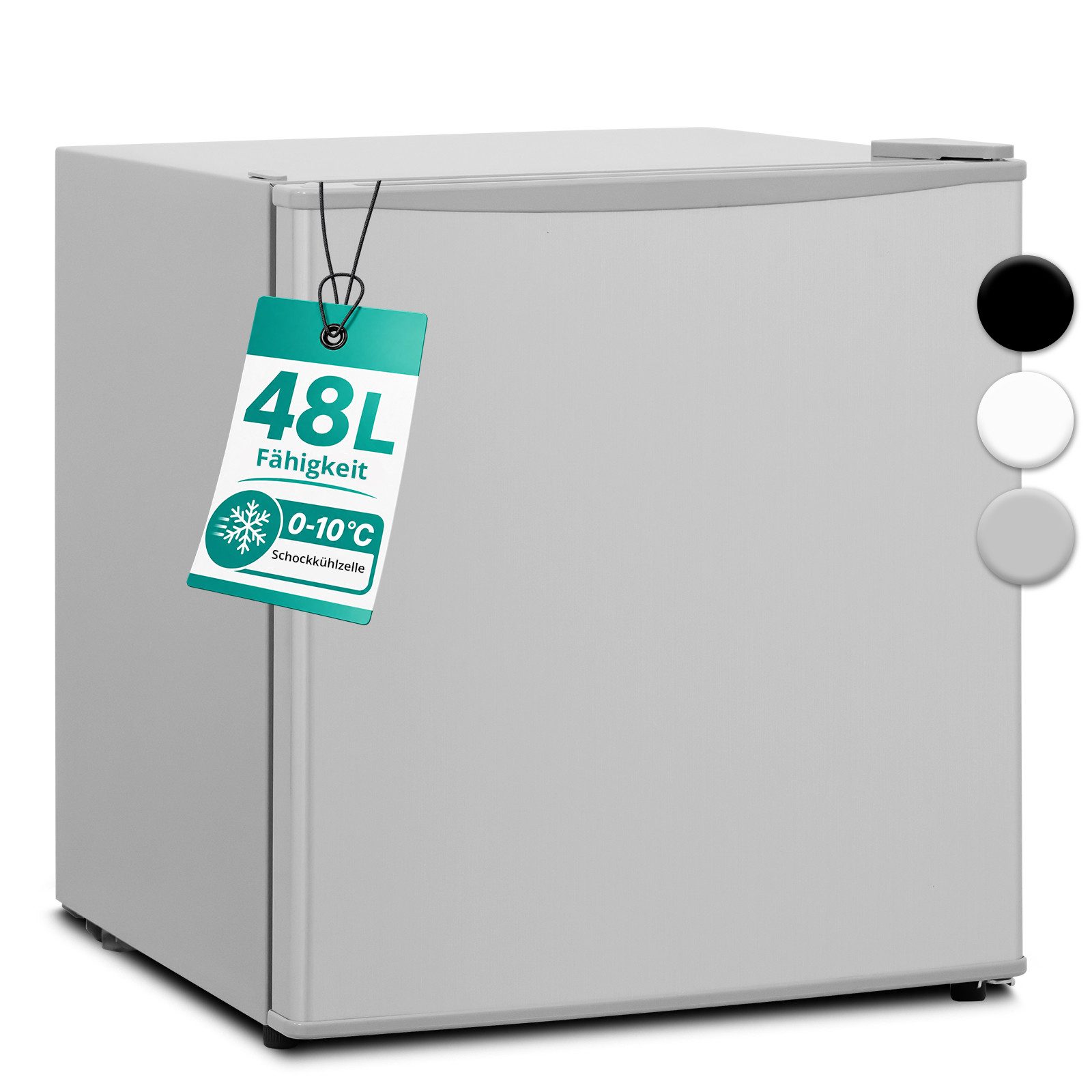 Smad Table Top Kühlschrank DSF-48D6E, 51 cm hoch, 45 cm breit, 6-stufigem Thermostat Kühlfach, 39 dB, für Schlafzimmer/Büro