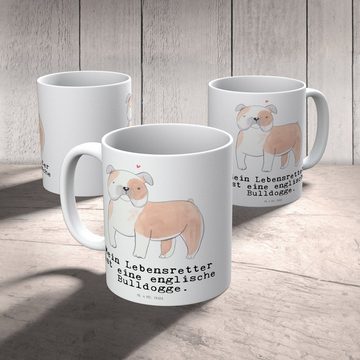 Mr. & Mrs. Panda Tasse Englische Bulldogge Lebensretter - Weiß - Geschenk, Büro Tasse, Hunde, Keramik, Langlebige Designs