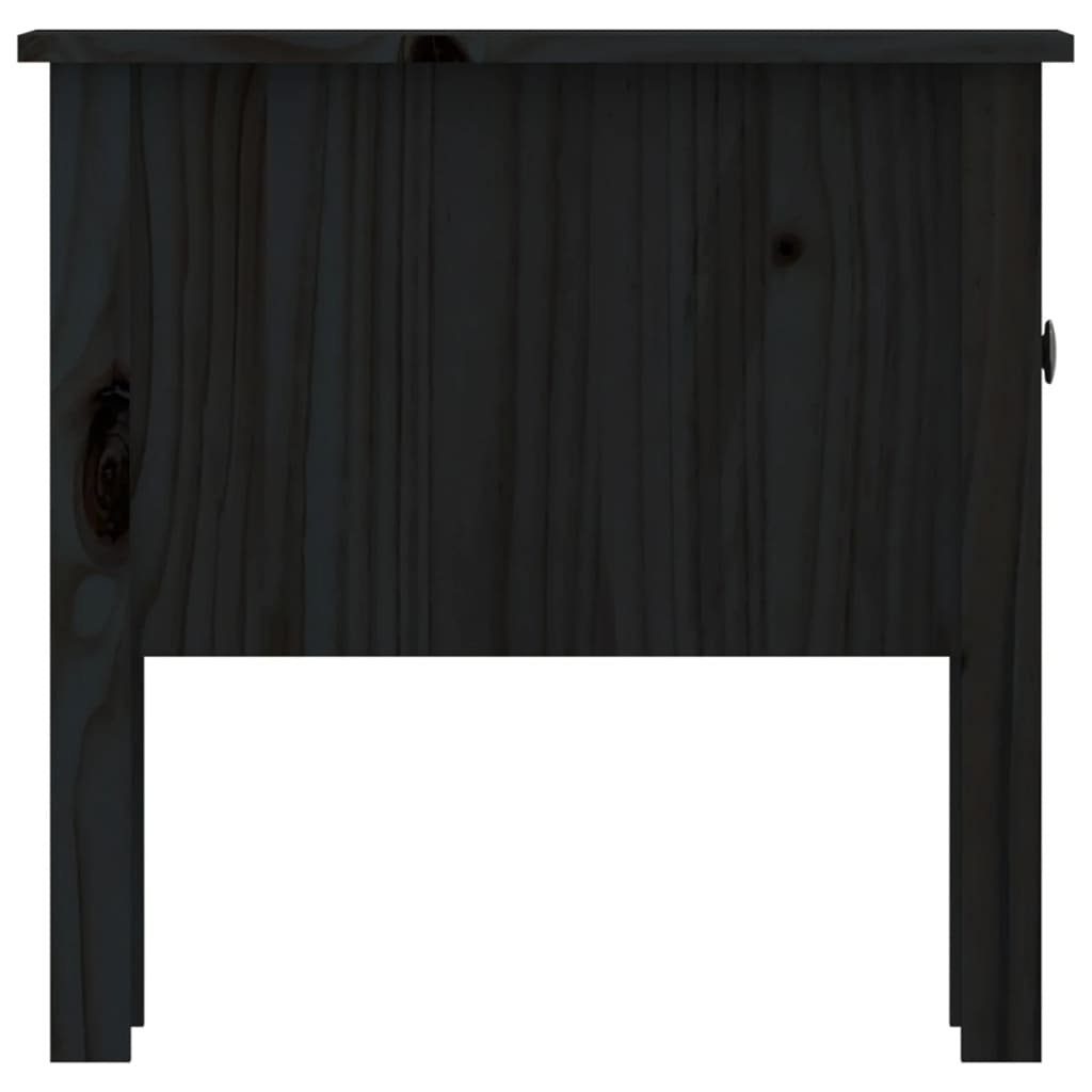 Schwarz Massivholz Stk. furnicato Beistelltische 50x50x49 Kiefer (2-St) Beistelltisch cm 2