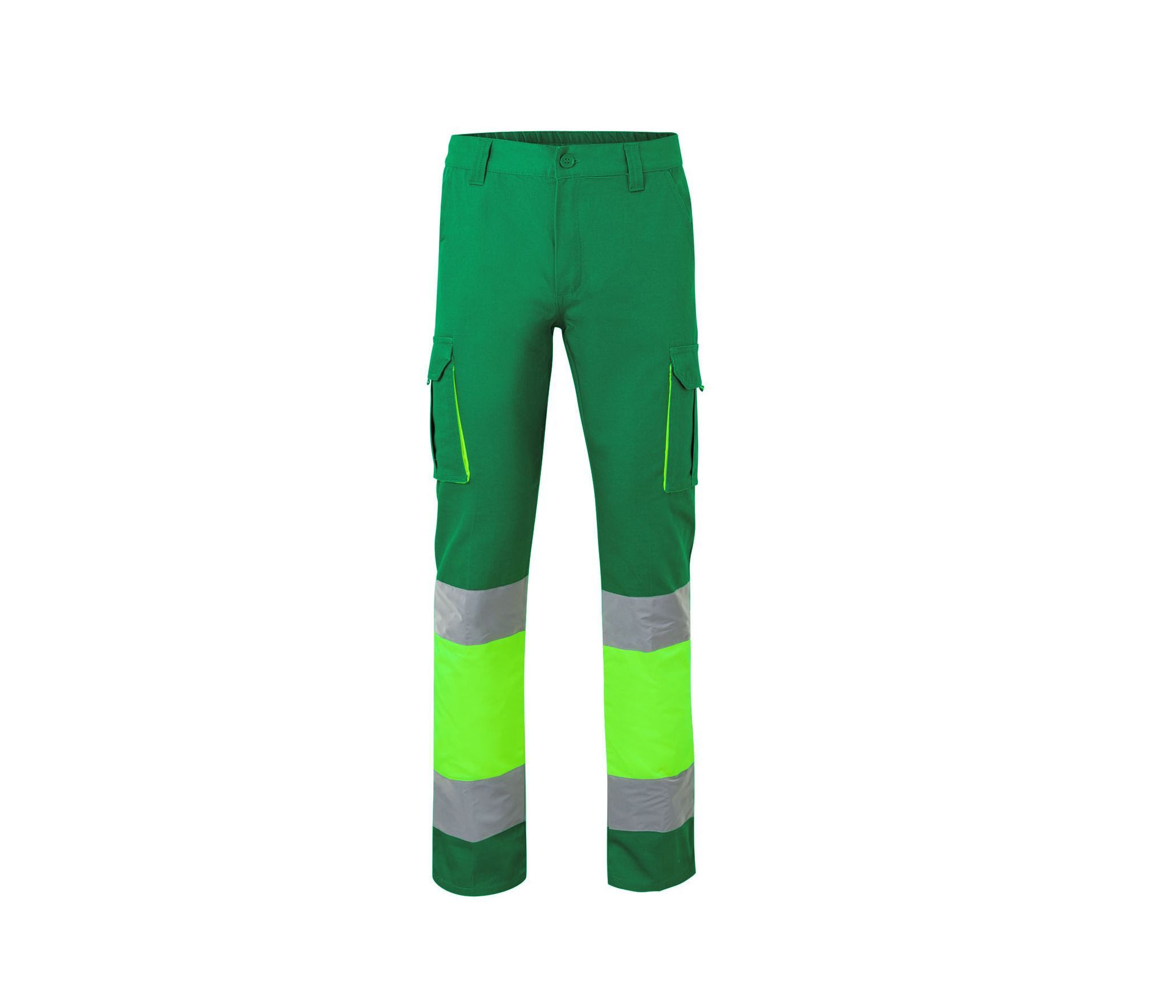 Velilla Arbeitshose Warnschutzhose mit Reflexstreifen und 6 Taschen EN ISO 20471 Kl. 1