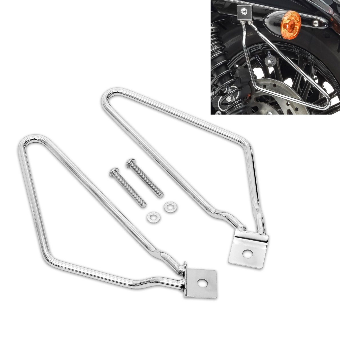 Craftride Reisetasche Satteltaschenhalter Universal # Chrom