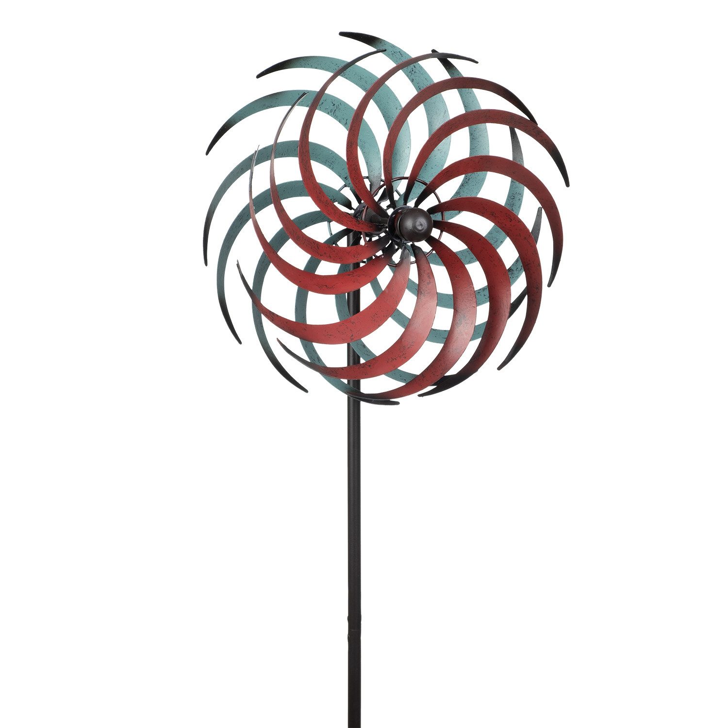 Moritz Gartenstecker Metall-Windrad doppelläufig rot-türkis ca. günstig online kaufen