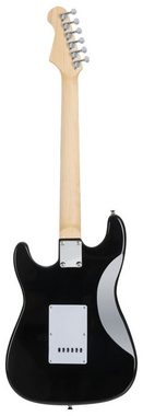 Rocktile E-Gitarre Pro ST60 elektrische Gitarre mit "Skull"-Design, ST-Style, Vintage String Thru Tremolo