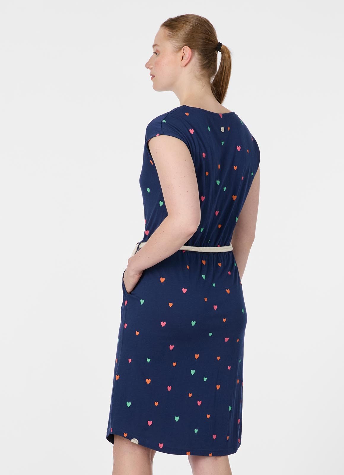 Ragwear Sommerkleid LILITHE PRINT (2-tlg) Baumwoll-Modal-Mix mit Eingrifftaschen und Gürtel